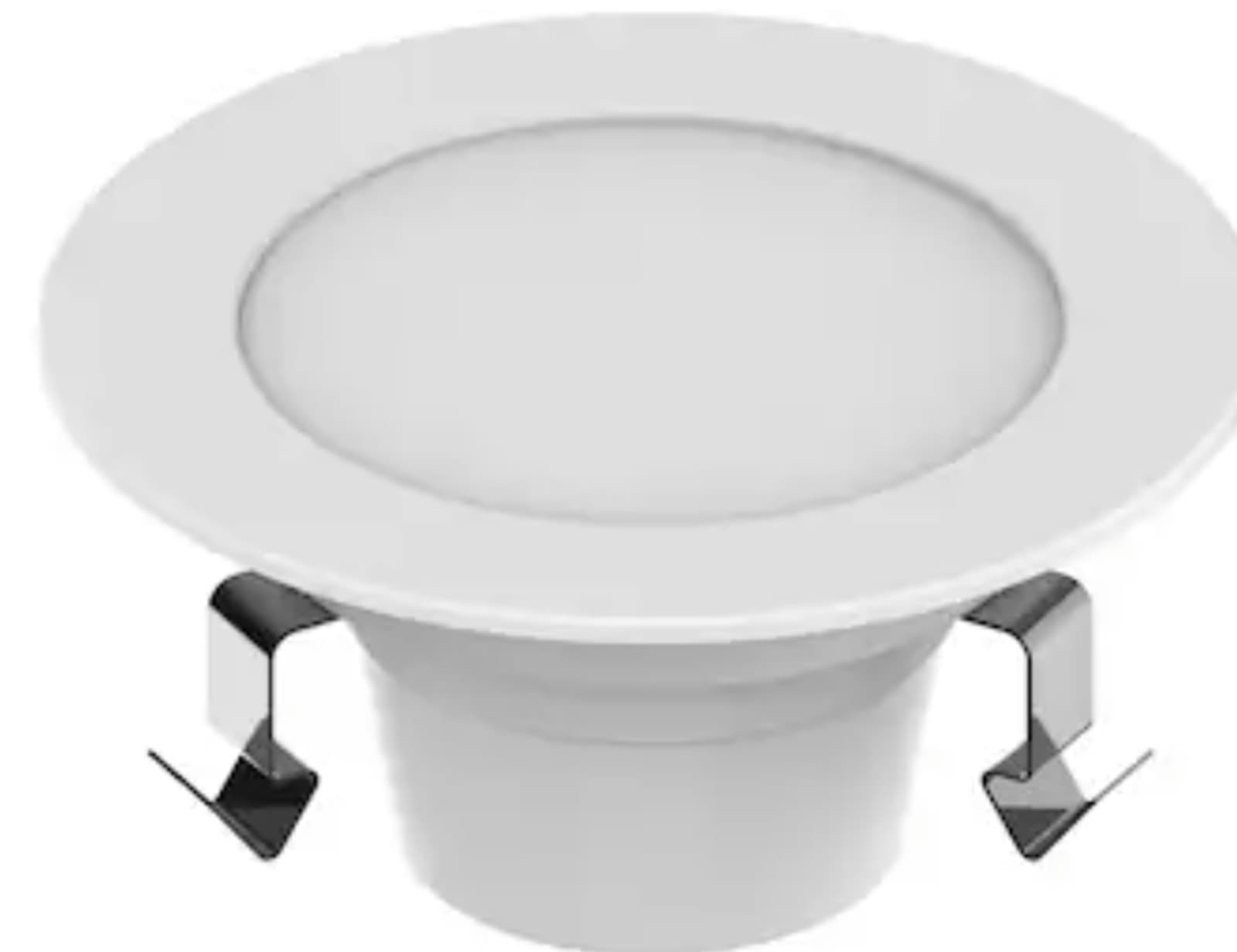 Retrofit Kit White 4-in 650-Lumen Switchable White Round Dimmable LED Canned - Thumbnail 4