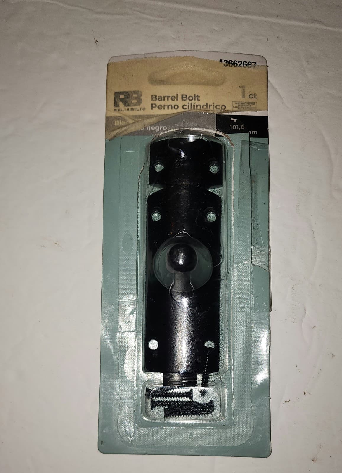 RELIABILT 4-in Black Steel Barrel Bolt - Image 1