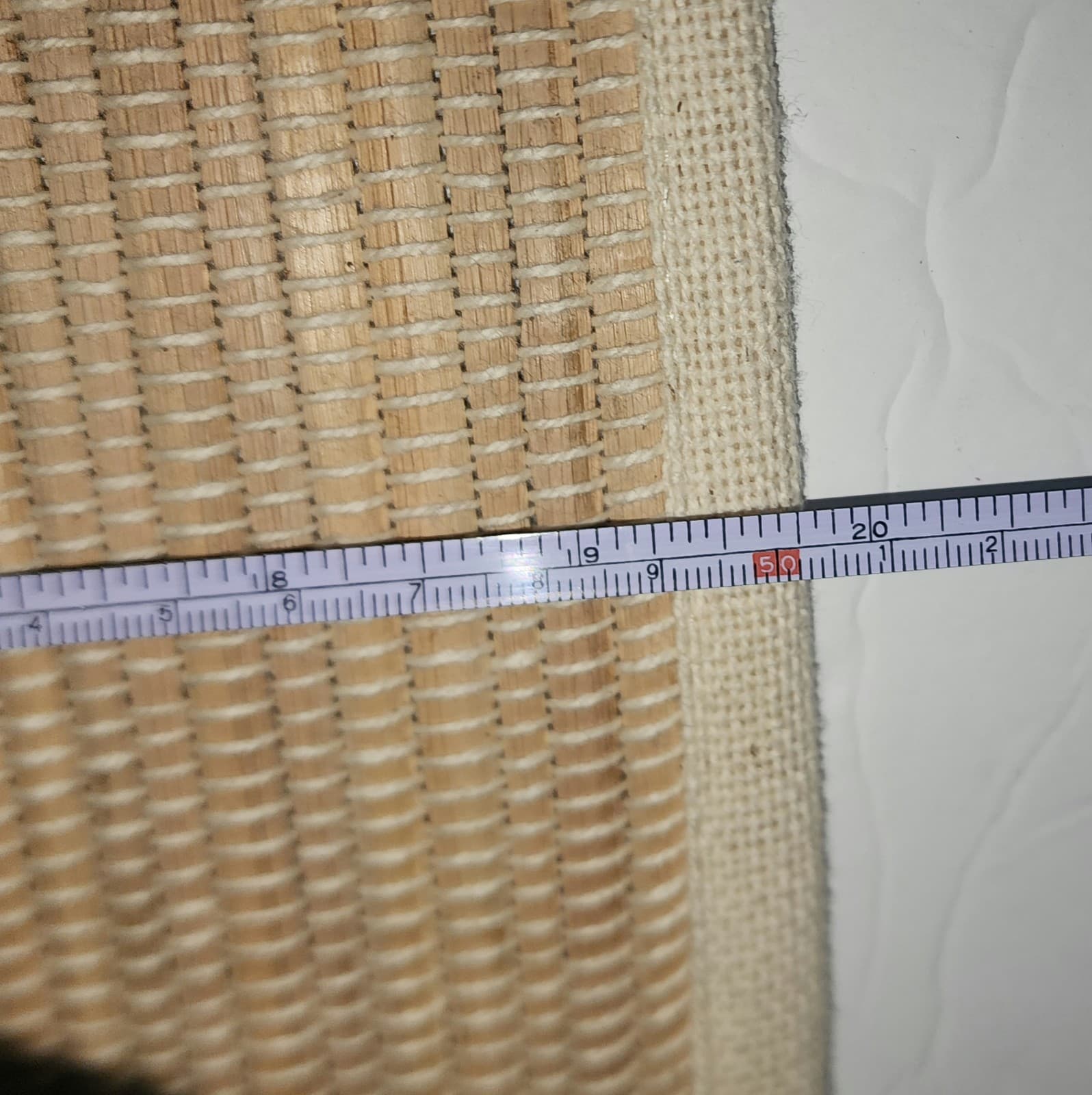 MARTHA STEWART Placemats Cotton Woven WPM Ribbed Stripe Stone 4ct - Thumbnail 3