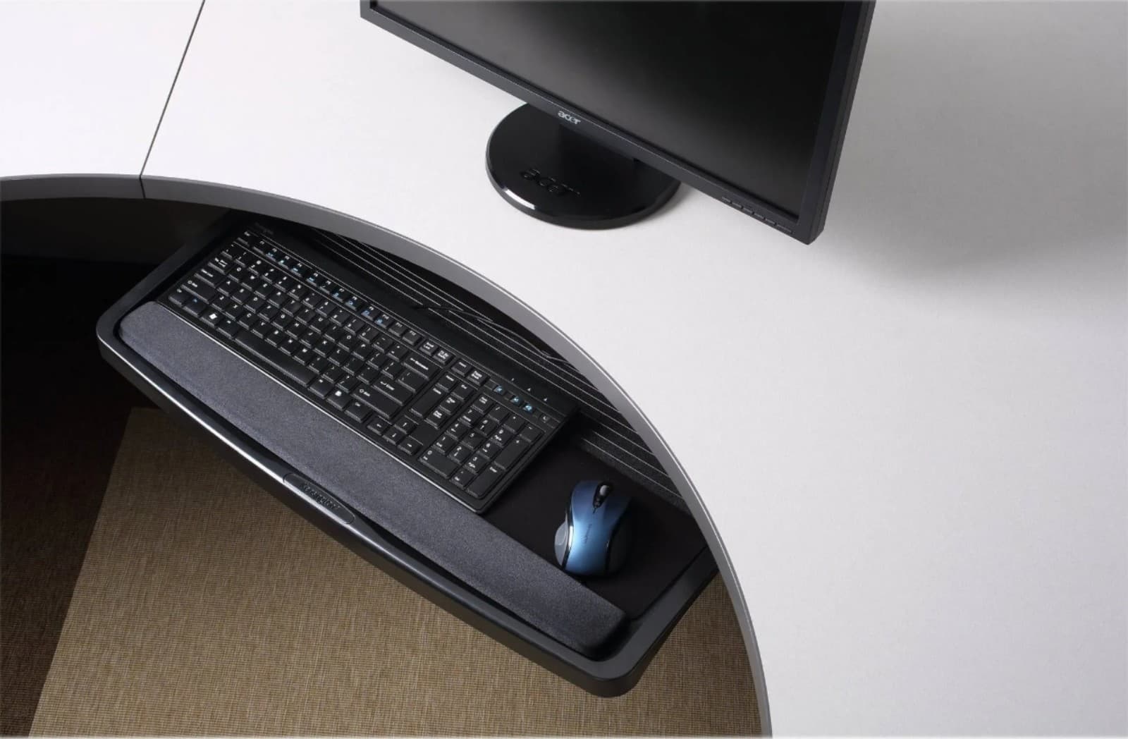 Kensington Comfort Keyboard Drawer with SmartFit System K60004US - Thumbnail 3