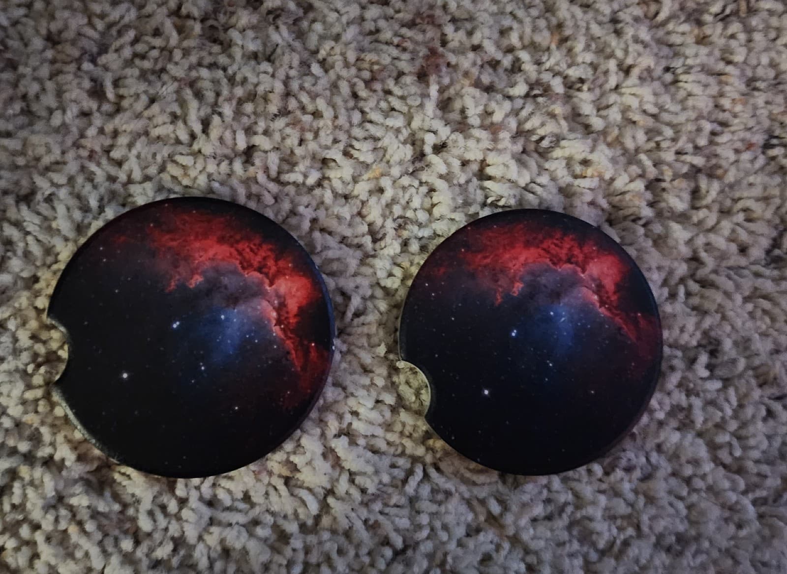 Car Cupholder Coasters Galaxy - Image 1