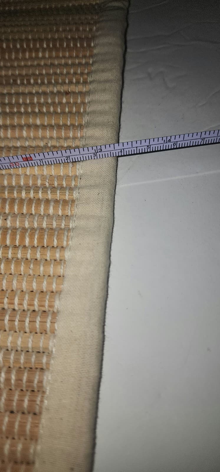 MARTHA STEWART Placemats Cotton Woven WPM Ribbed Stripe Stone 4ct - Thumbnail 4