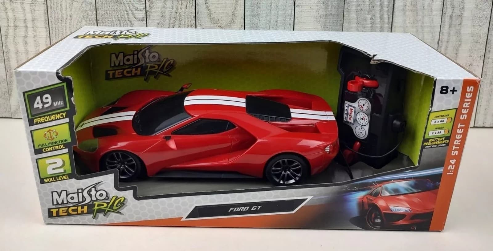 Maisto Tech R/C Red Ford GT 1:24 Street Series 49MHz Frequency NIB - Image 1