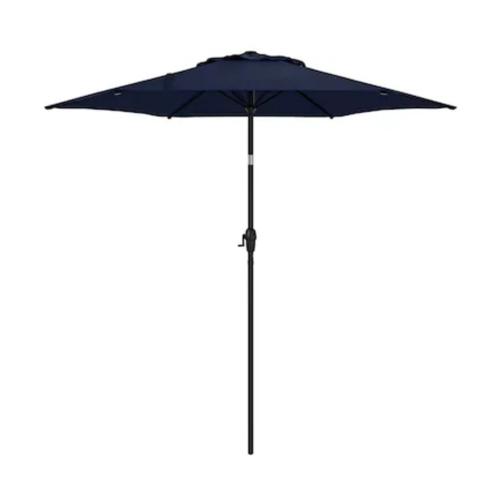 Style Selections 7.5-ft Steel Blue Push-button Tilt Market Patio Umbrella - Thumbnail 2