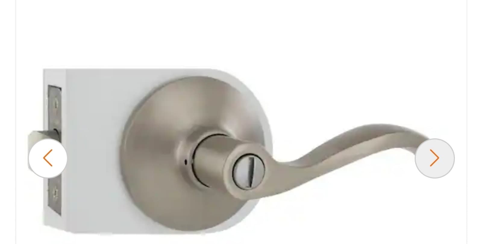 Defiant Naples Satin Nickel Bed/Bath Door Lever - Thumbnail 4