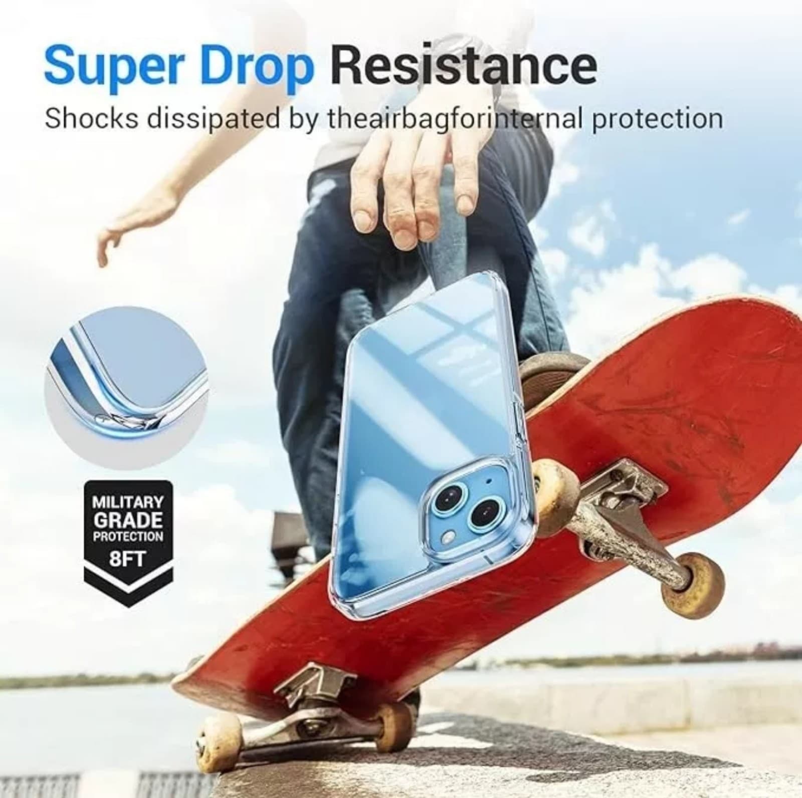 iPhone 15 Case, 2 Tempered Glass Screen Protector+2 Lens protector by Aven - Thumbnail 3