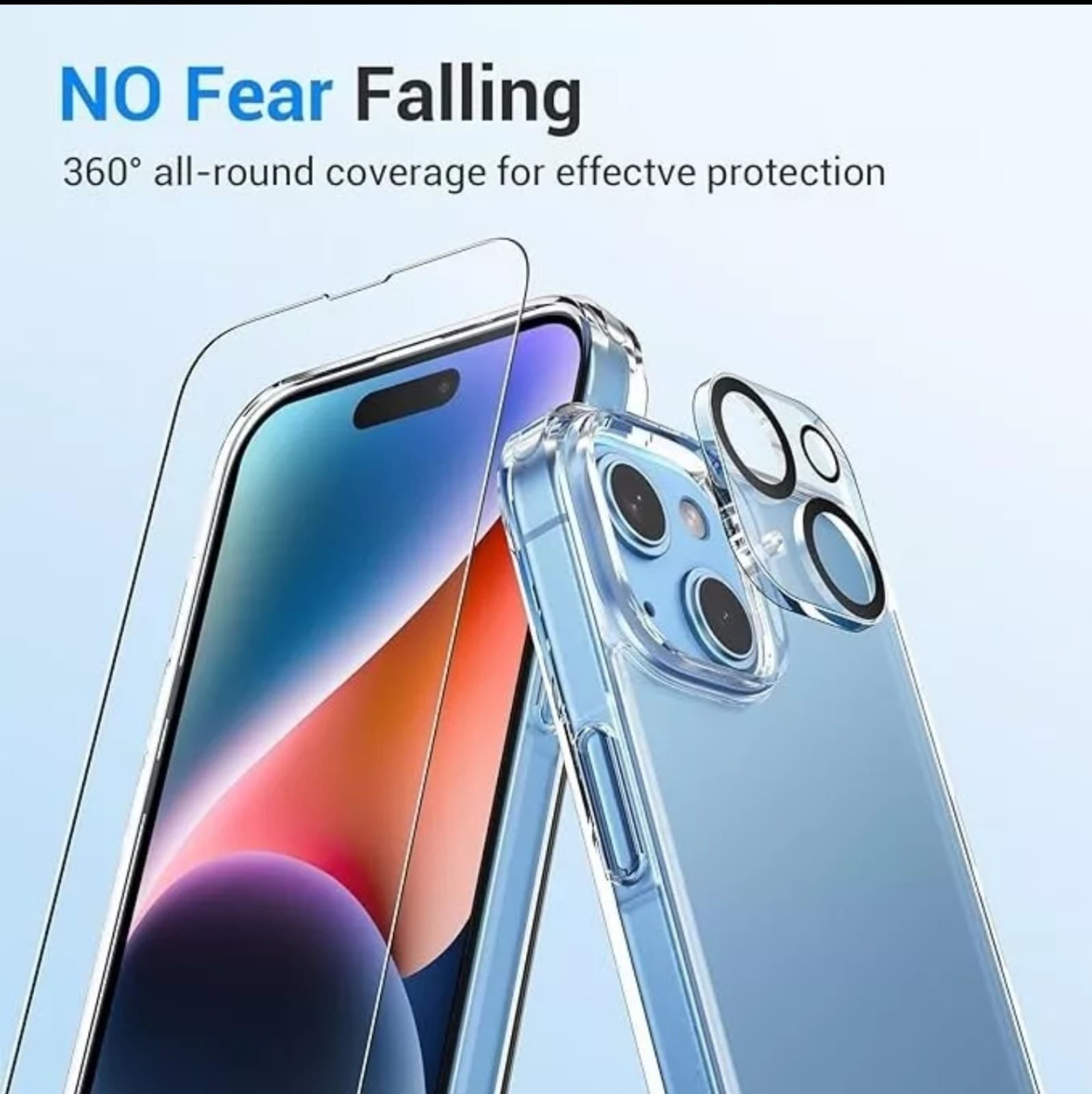 iPhone 15 Case, 2 Tempered Glass Screen Protector+2 Lens protector by Aven - Thumbnail 5