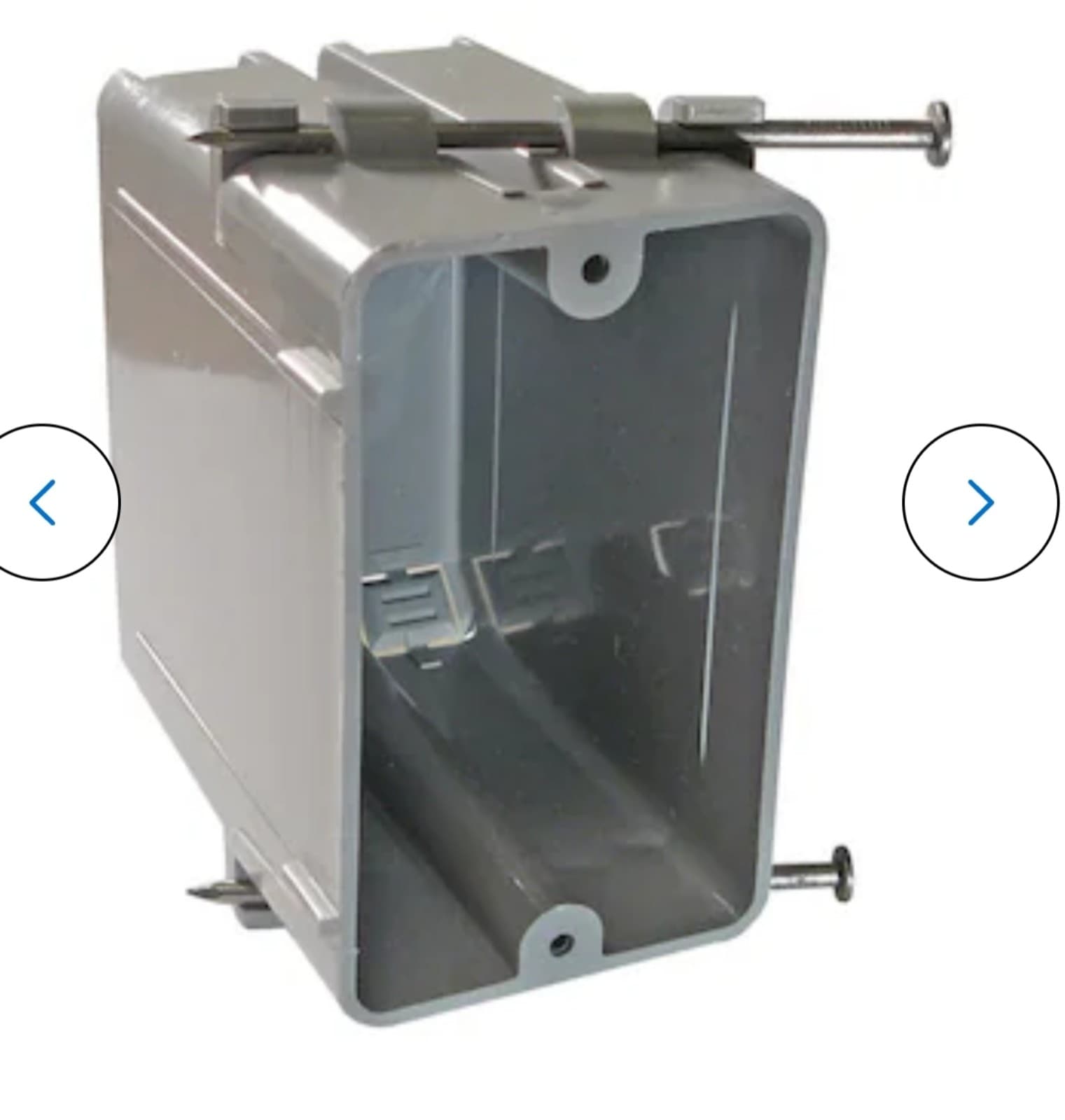 1-Gang PVC New Work Switch/Outlet Electrical Box 1 box - Image 1