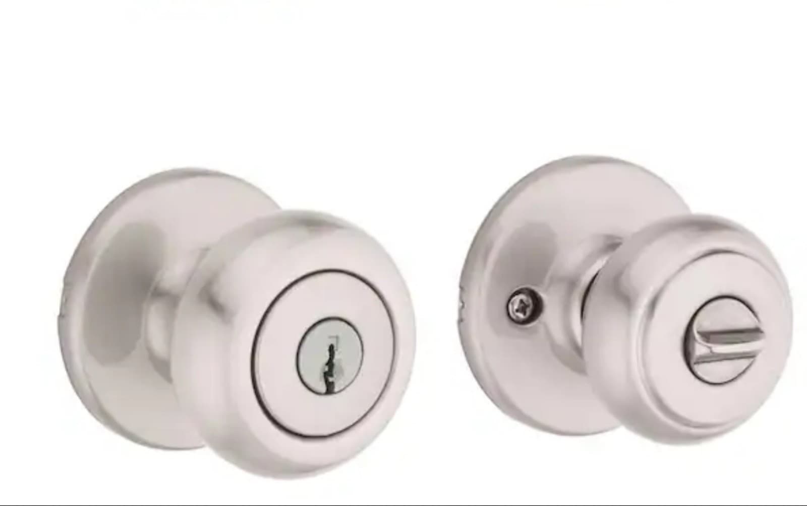 Kwikset Cove Satin Nickel Keyed Entry Door Knob with Smart Key - Thumbnail 5