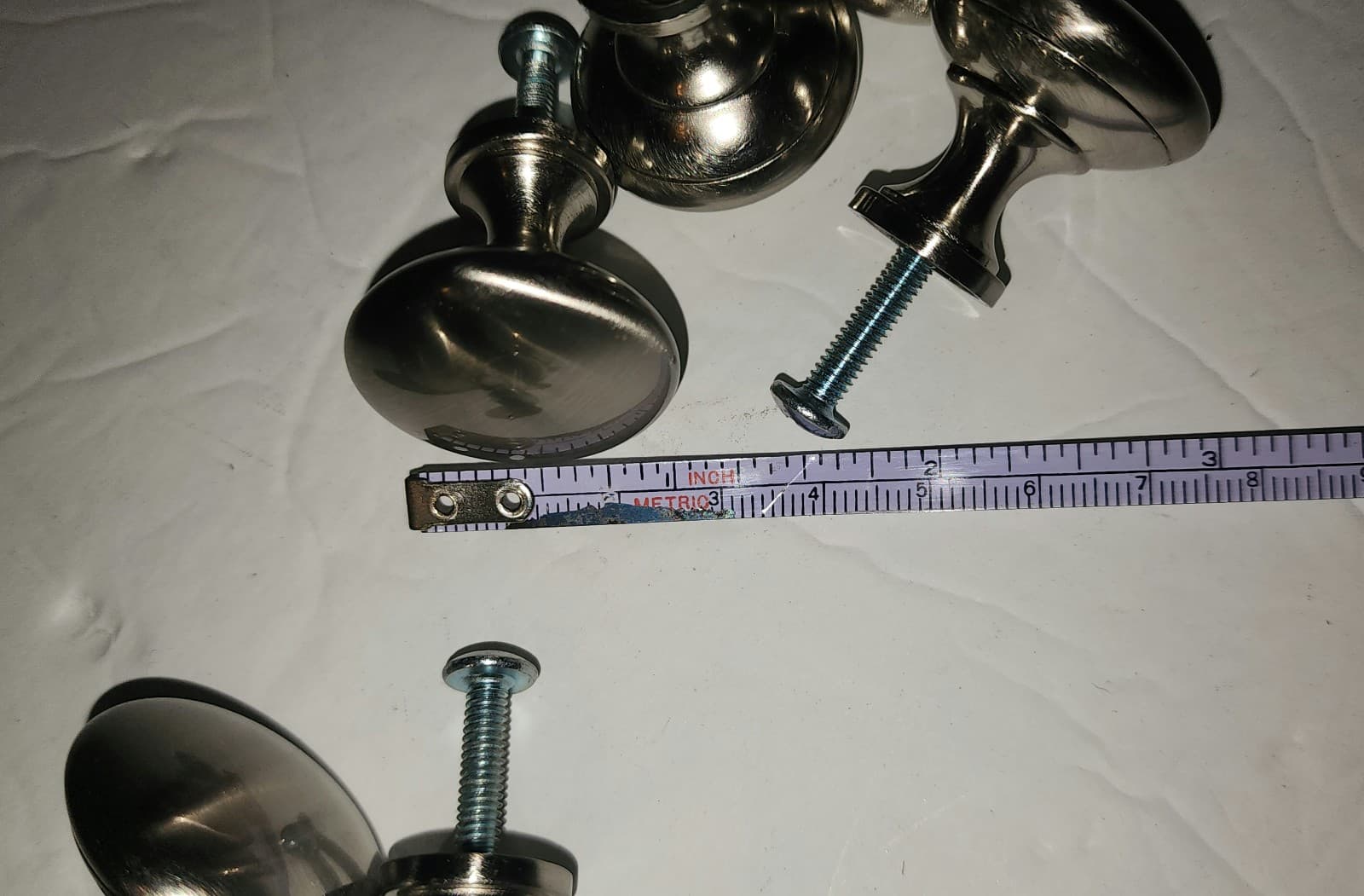 Drawer Pulls Brushed Nickel Round 1in x8 - Thumbnail 3