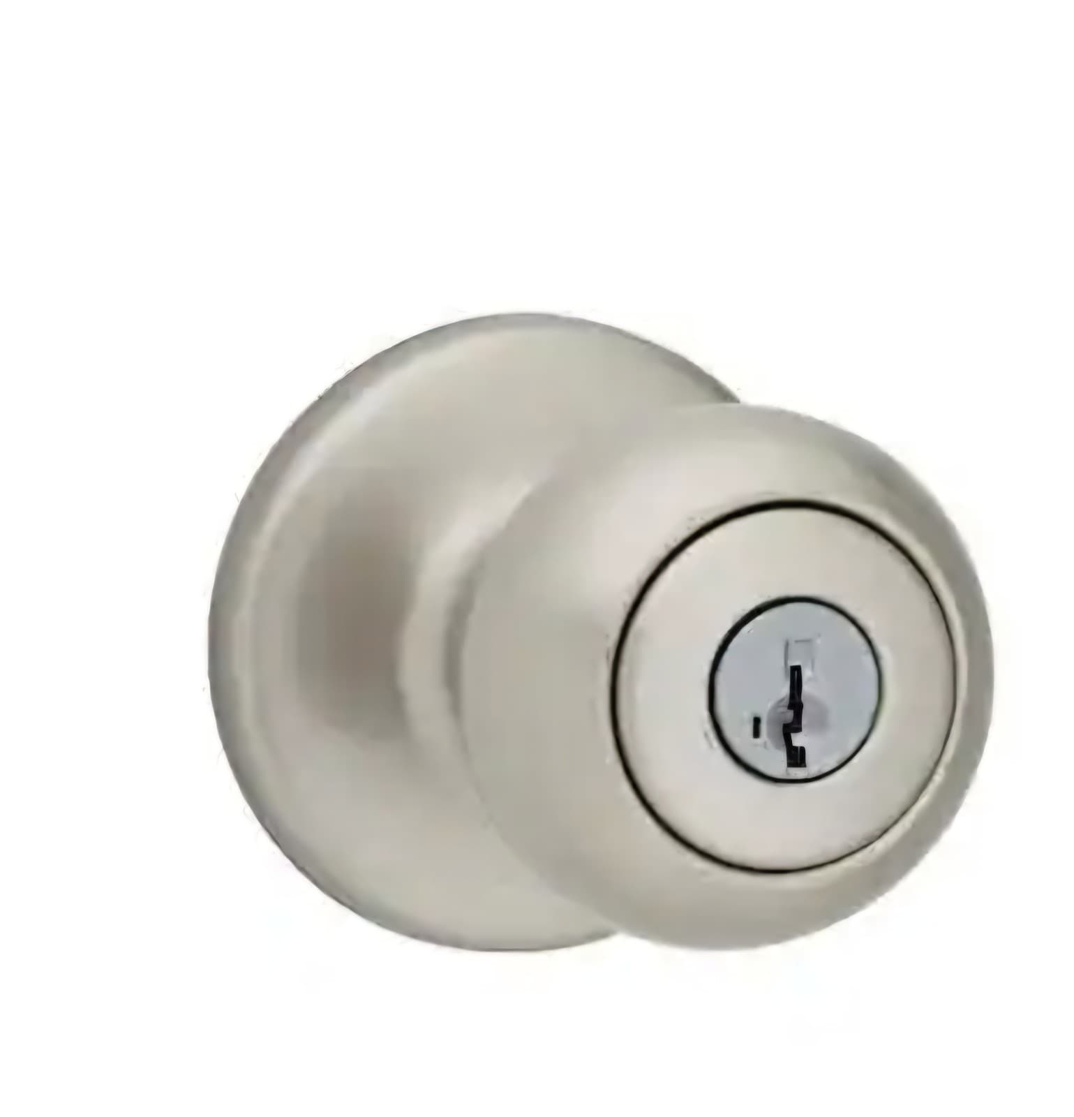 Kwikset Cove Satin Nickel Keyed Entry Door Knob with Smart Key - Image 1
