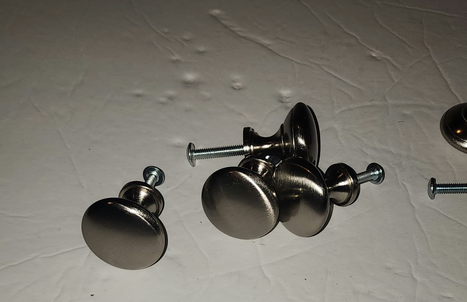 Drawer Pulls Brushed Nickel Round 1in x8 - Thumbnail 2