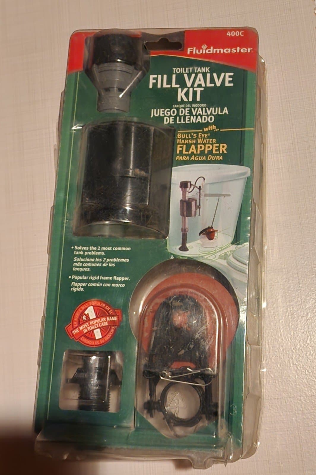 Fluidmaster Toilet Tank Fill Valve Kit Repair Easy Install 400C - Image 1