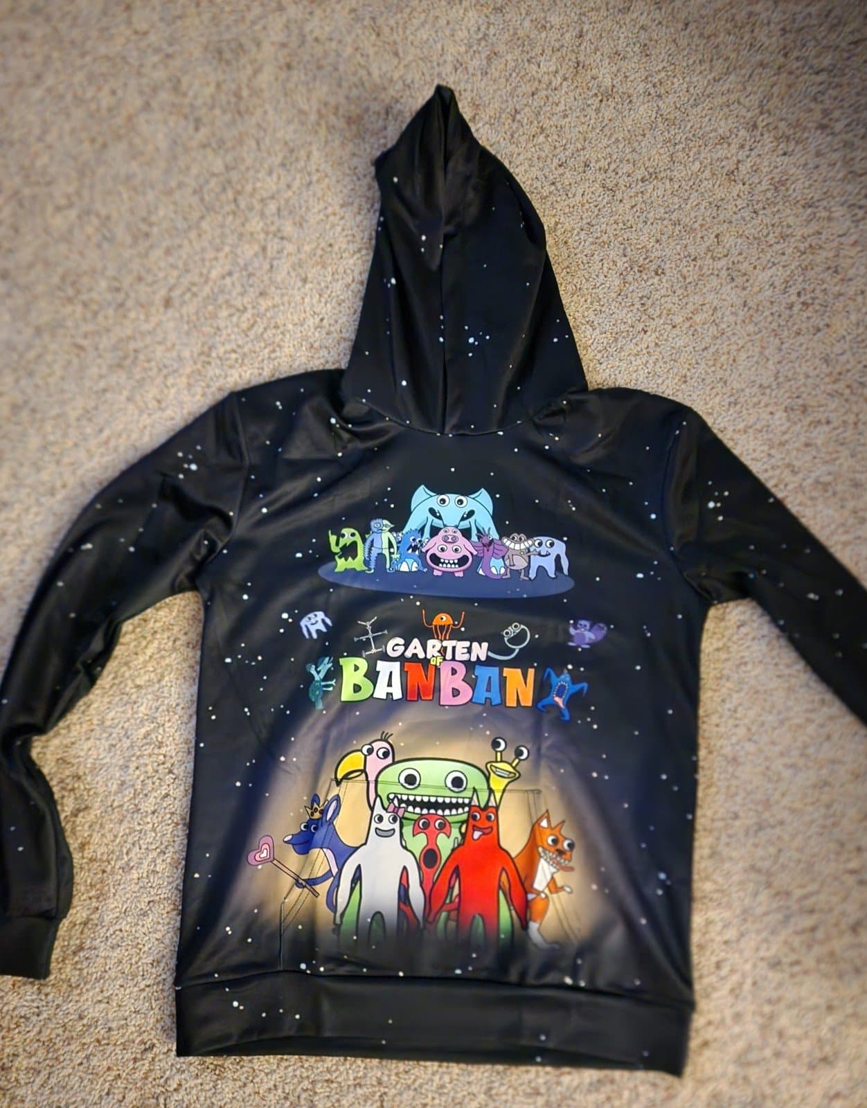 GARTEN OF BANBAN Hoodie Sweatshirt - Kids Boy/Girl Size Large - Outer Space - Image 1
