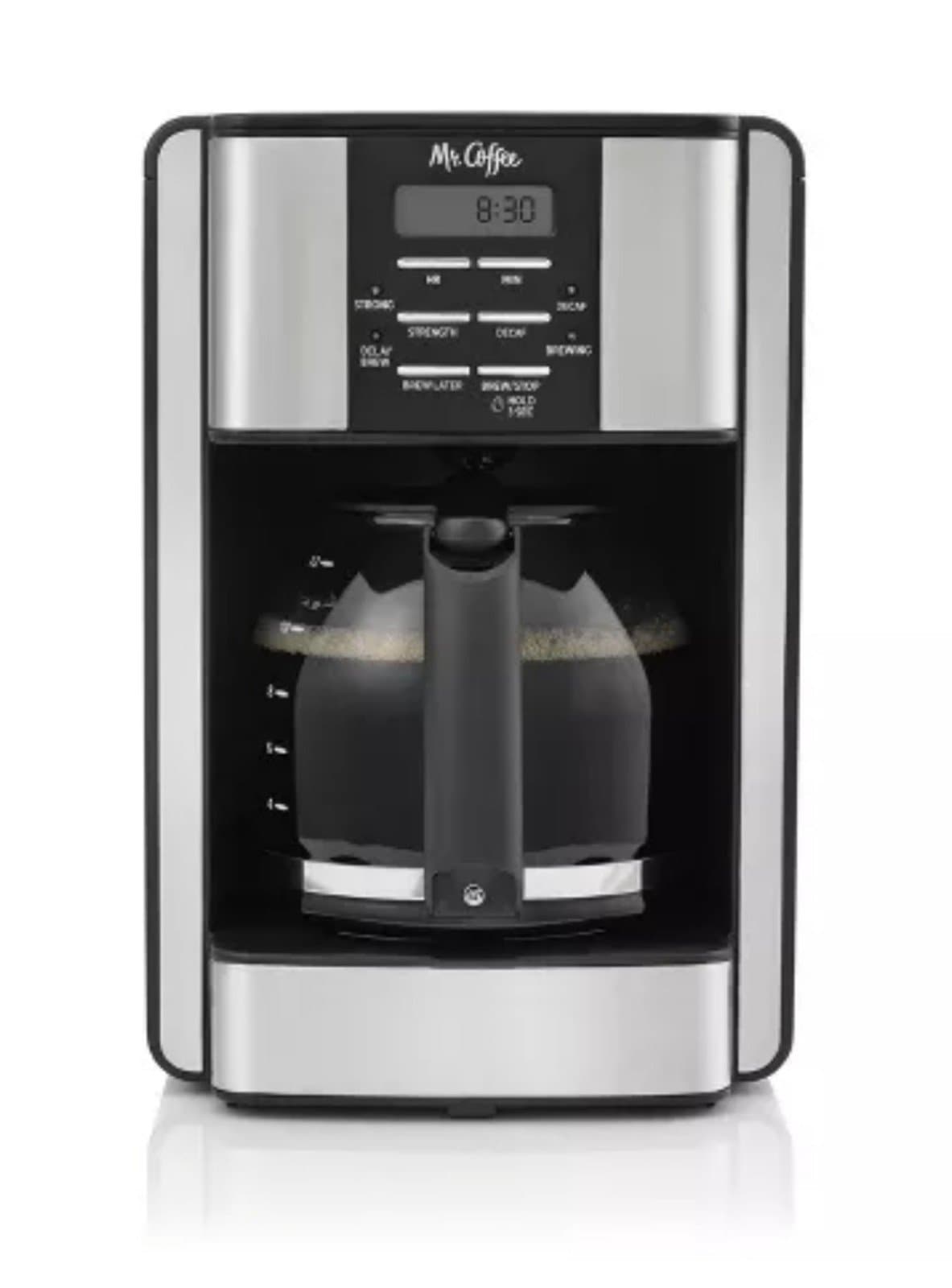 Mr. Coffee 12-Cup Programable Coffee Maker Black/Stainless Steel - Image 1