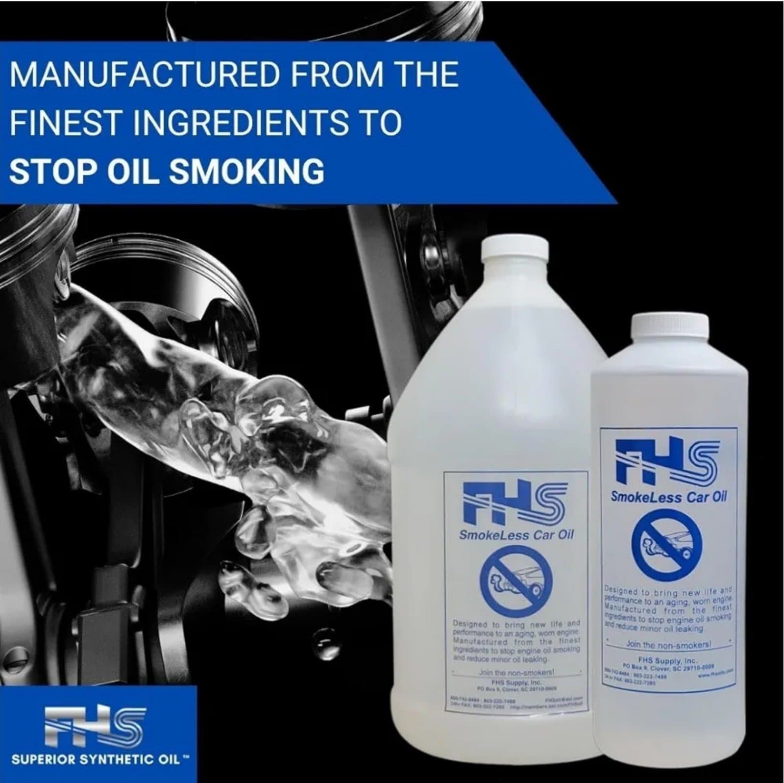 FHS Smokeless Car Oil 2 Liters - Thumbnail 4