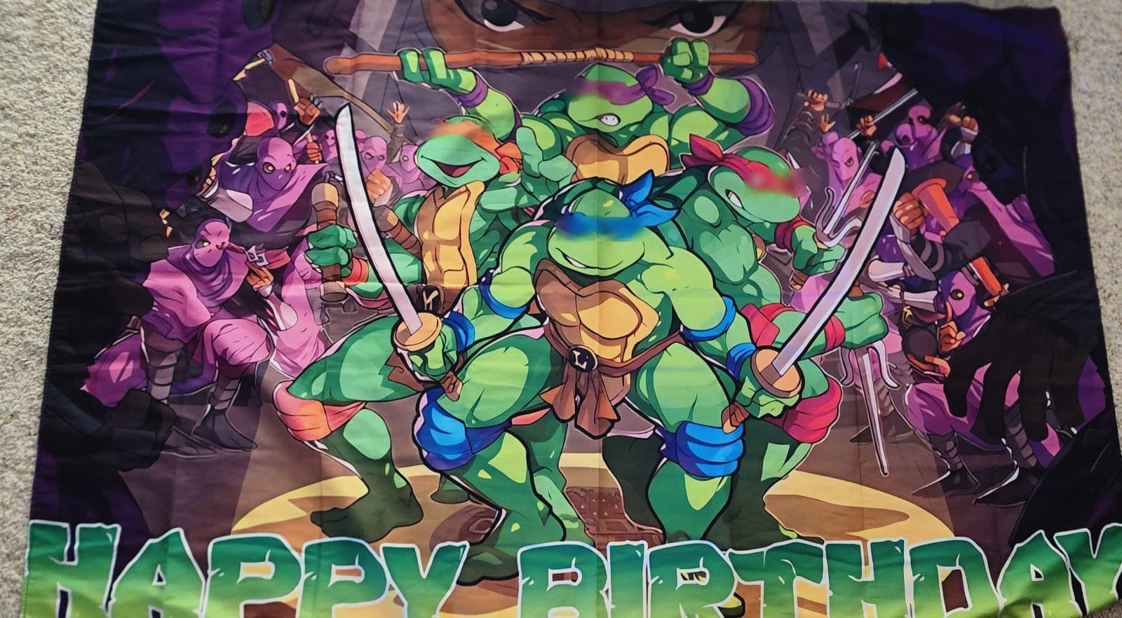 Teenage Mutant Ninja Turtle Happy Birthday Banner - Image 1