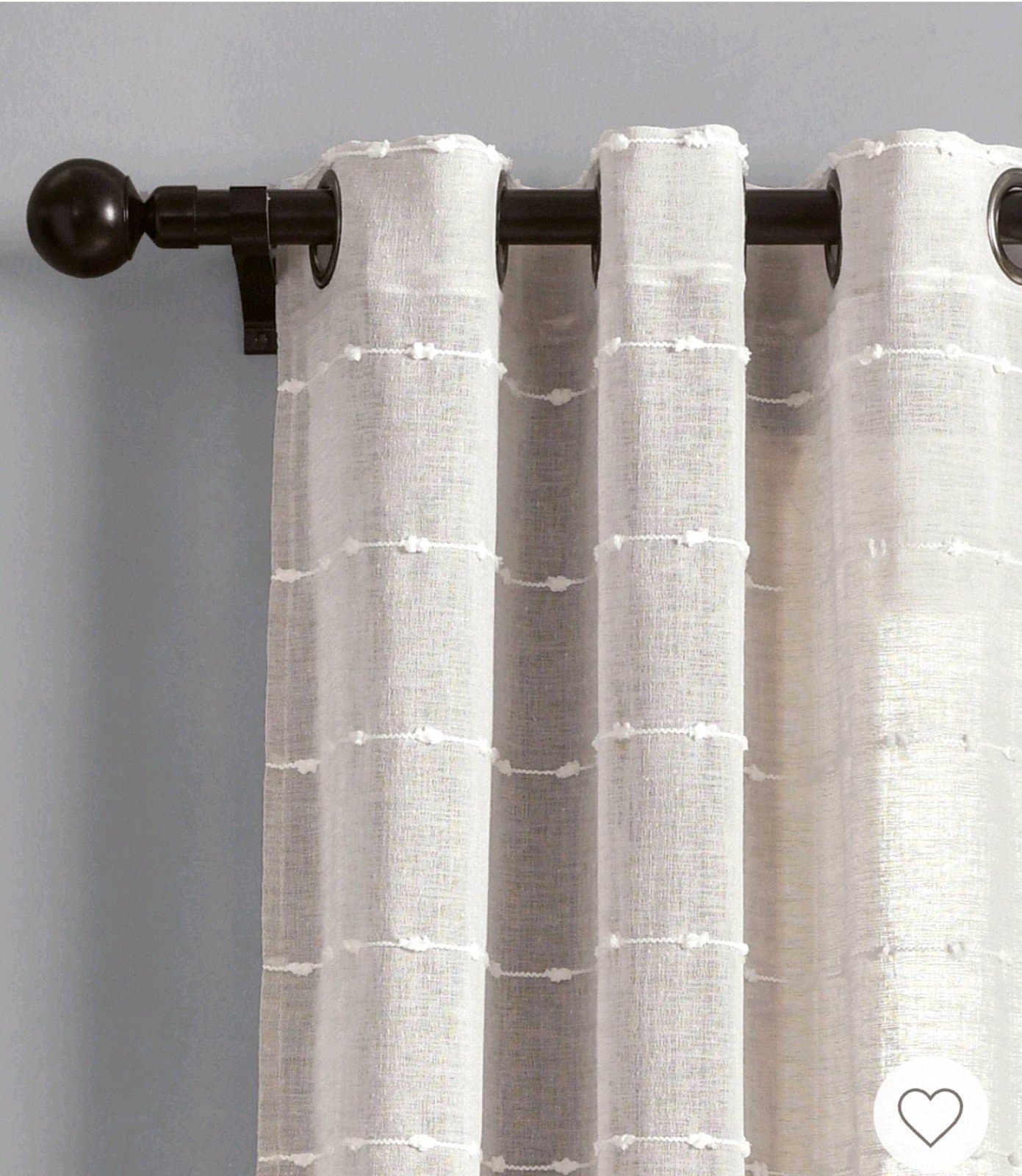Farmhouse Textured Grommet Sheer Window Curtain Panels Beige - Thumbnail 3