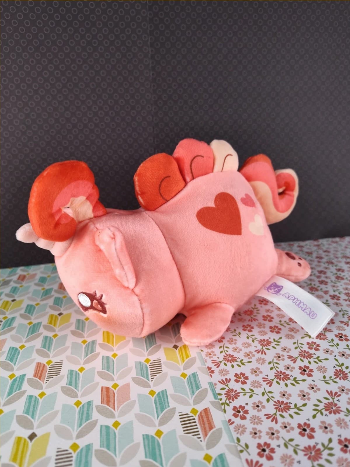 2024 Limited Ed. Aphmau Meemeows Mystery Plush; Red Valentines Unicorn Cat - Image 1