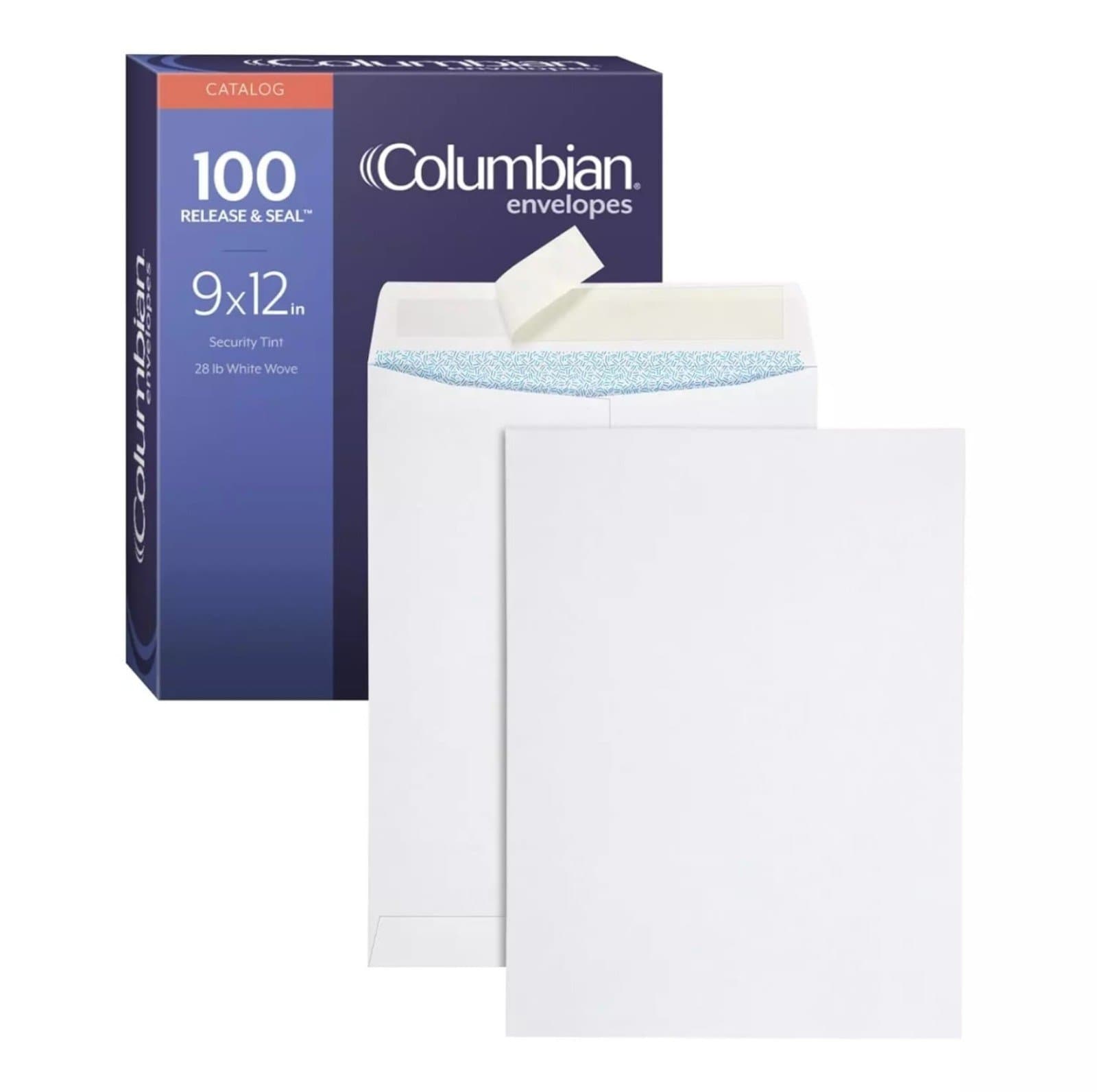 Self Seal Envelopes 9"L x 12"H White 100/Box - Image 1