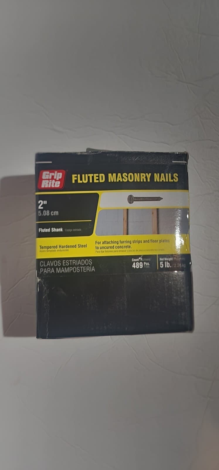 Grip Rite 2in Fluted Masonry Nails 5lbs 489ct - Thumbnail 5