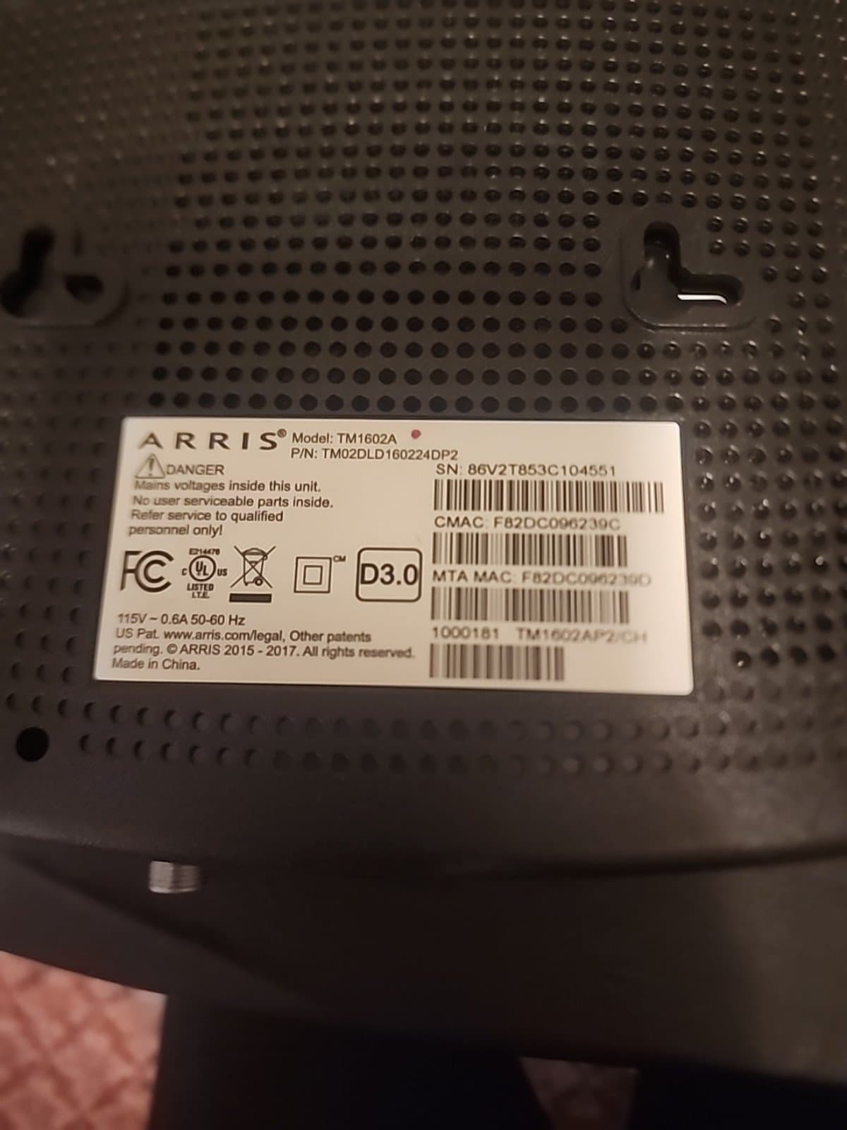 Arris TM1602A Router - Thumbnail 4