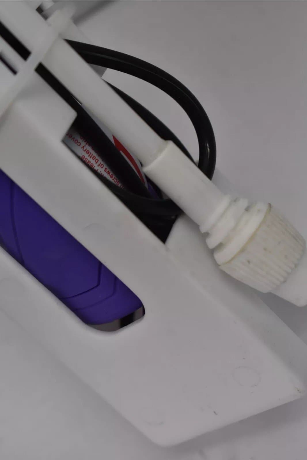 Battery Powered Wand Sprayer Purple/White For Gardening Outdoor w Wall Mount - Thumbnail 4