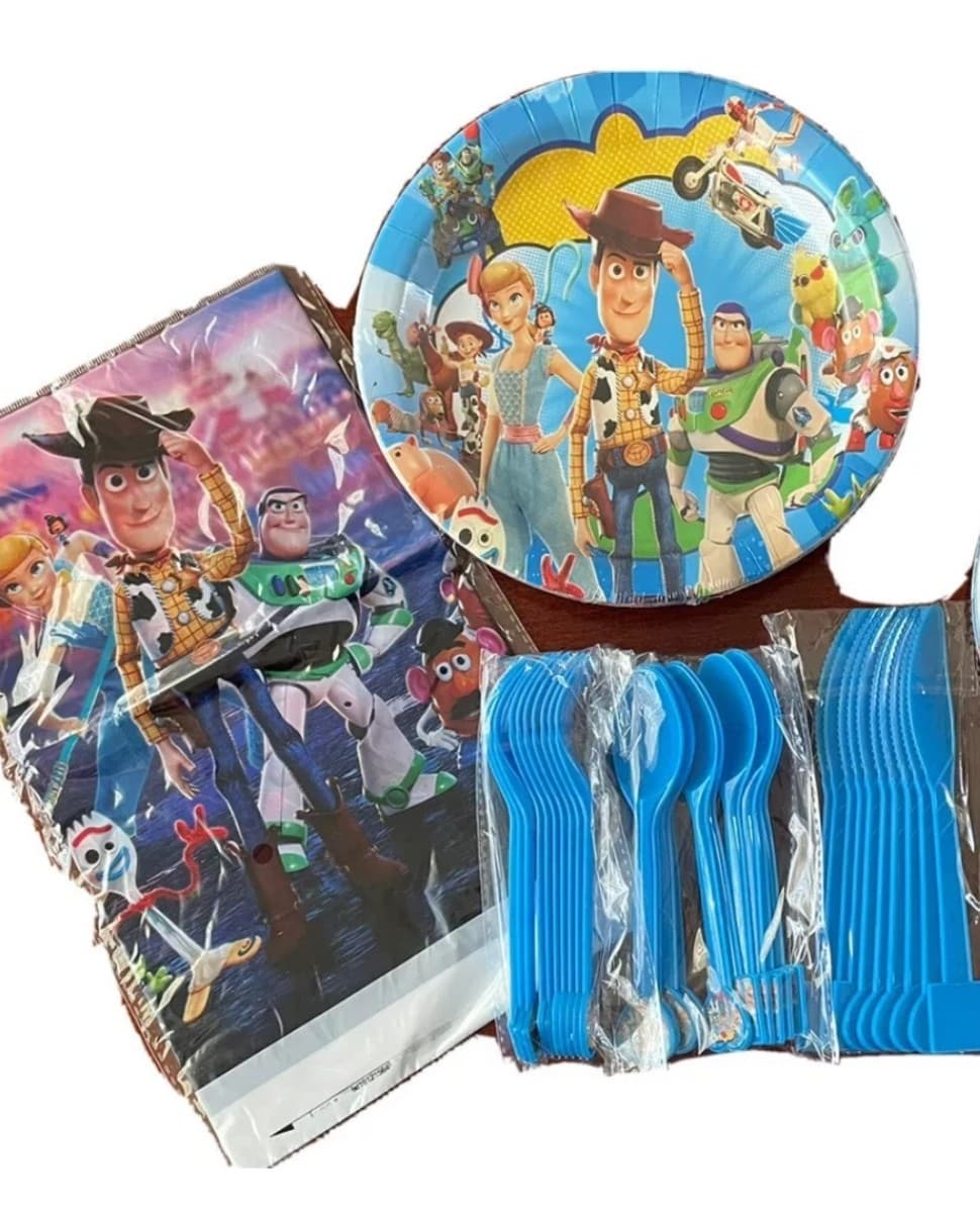Toy Story Birthday Party Supplies Plates Banner Balloons Stickers Cupcake Topper - Thumbnail 4