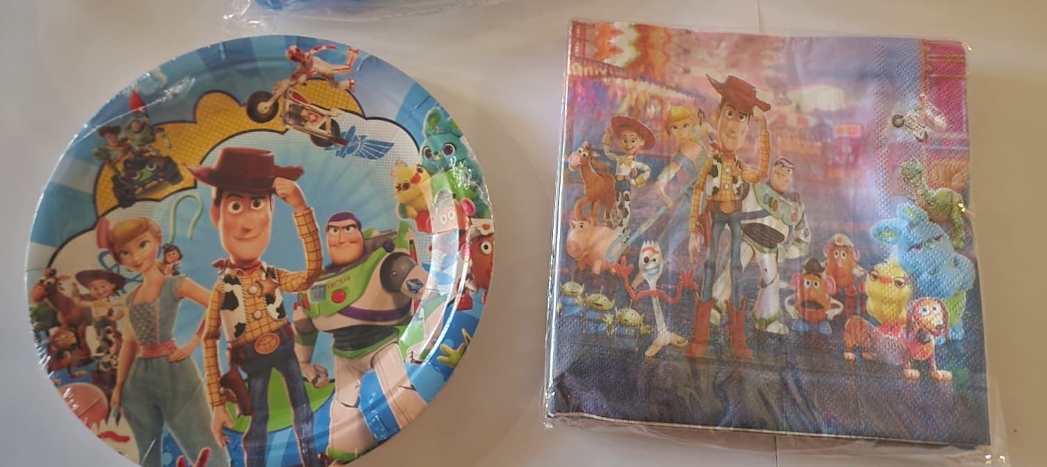 Toy Story Birthday Party Supplies Plates Banner Balloons Stickers Cupcake Topper - Thumbnail 7