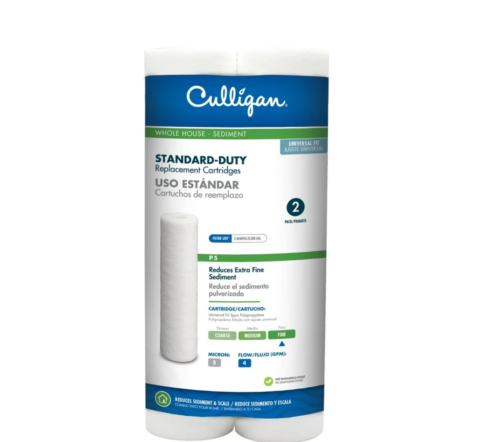 Culligan Whole Home P5 Universal Fit 2pack Replacement Filters - Image 1