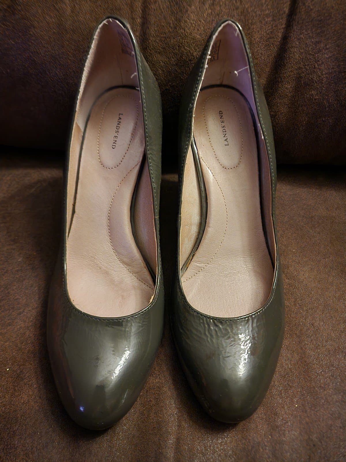 Land's End Heels green size 7.5 - Image 1