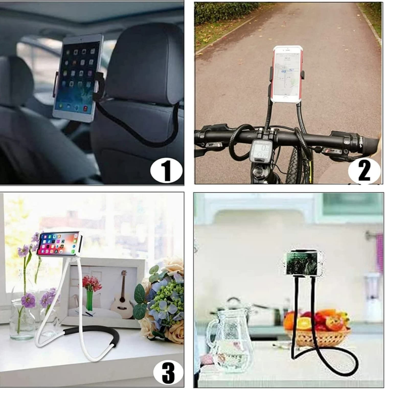 Universal Hanging Phone Stand, Around the Neck Phone Holder, Flexible - Thumbnail 2