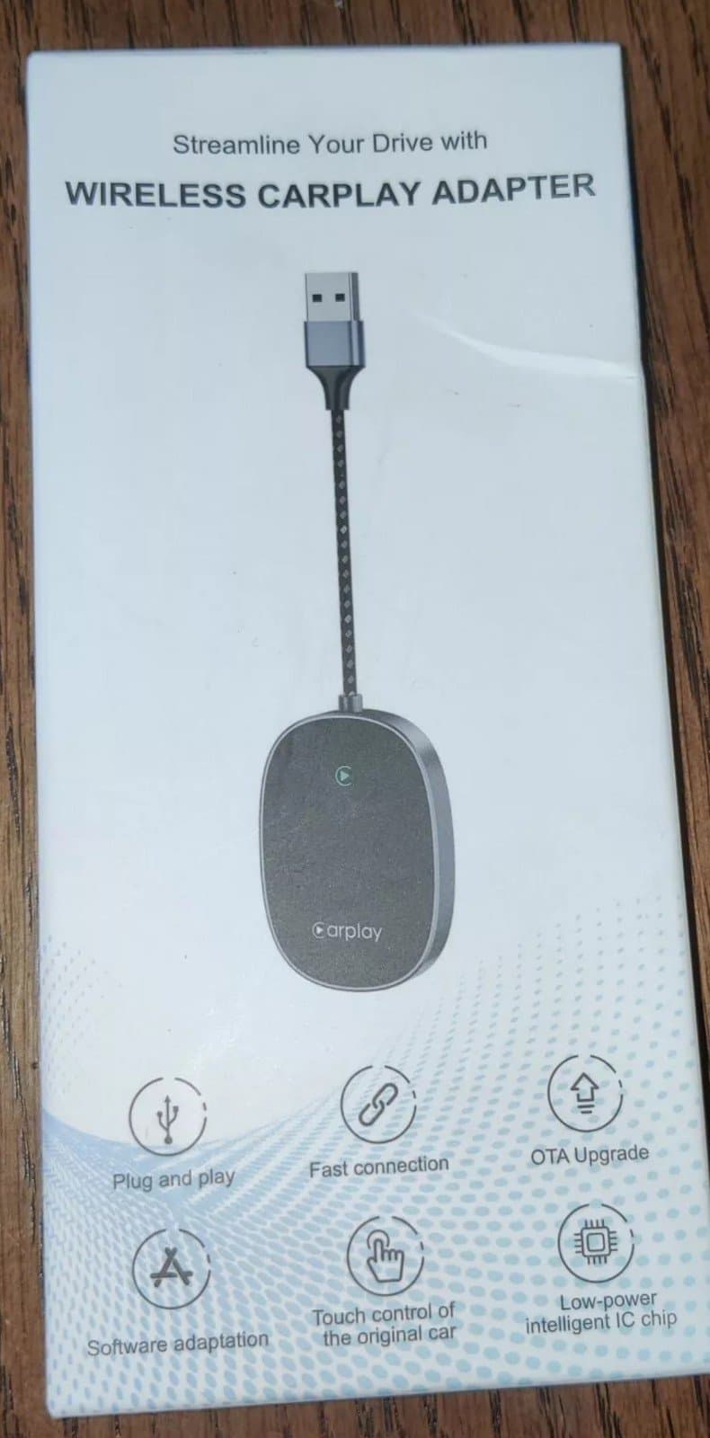 Wireless CarPlay Adapter 2024 Upgraded, Converts Factory Wired CarPlay to Wirele - Image 1