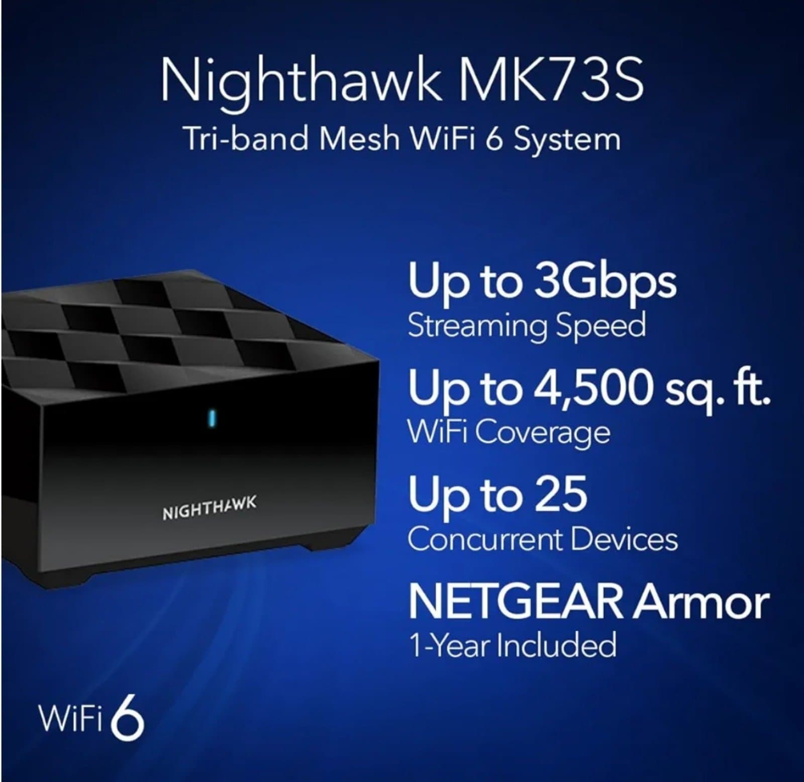 NETGEAR Nighthawk Tri-Band Whole Home Mesh WiFi 6 System (MK73S) - Thumbnail 2