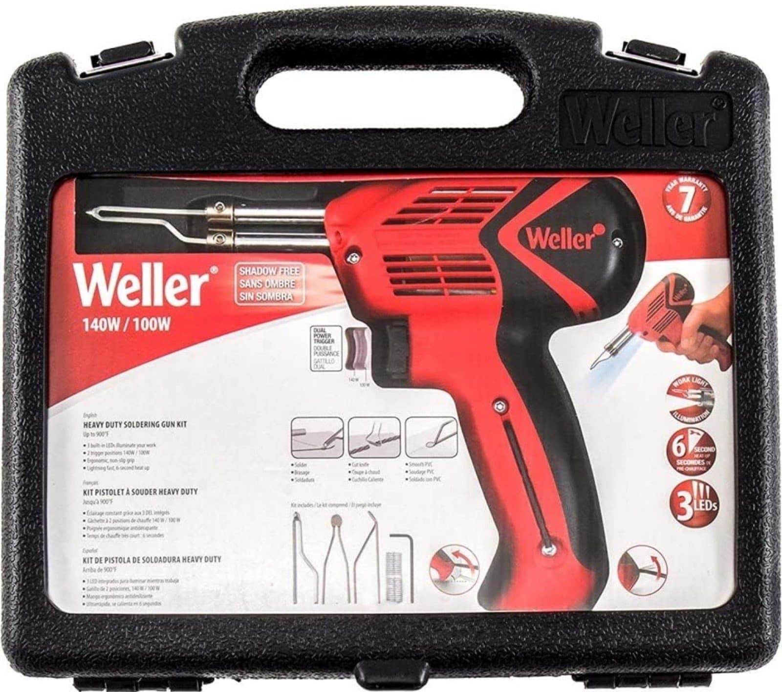 Weller Soldering Gun Kit w/ LED Light Dual Heat - Thumbnail 5