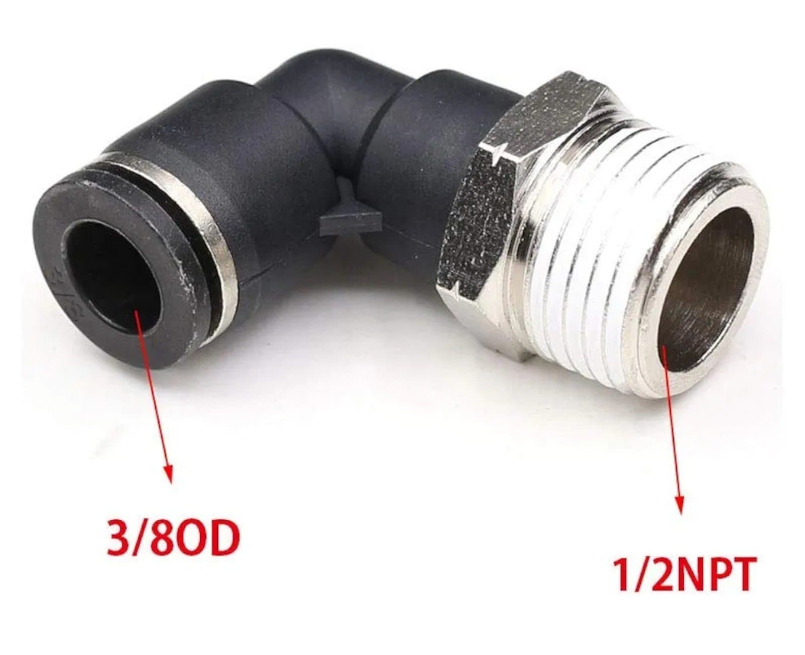 Airline Push Fittings 3/8 Push in Connectors Quick Connect Air Tube Fittings - Thumbnail 2