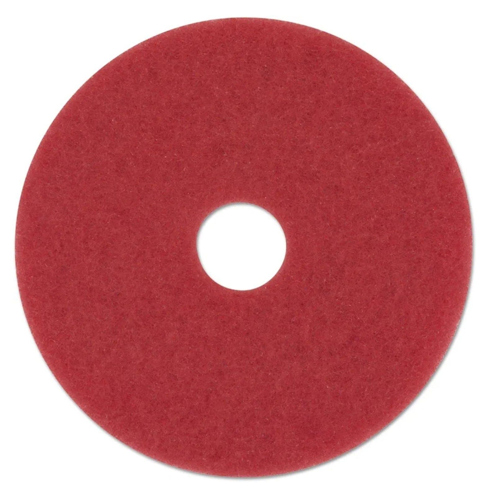 Buffing Floor Pads, 17 In. Dia, Red, (5-carton) - Image 1