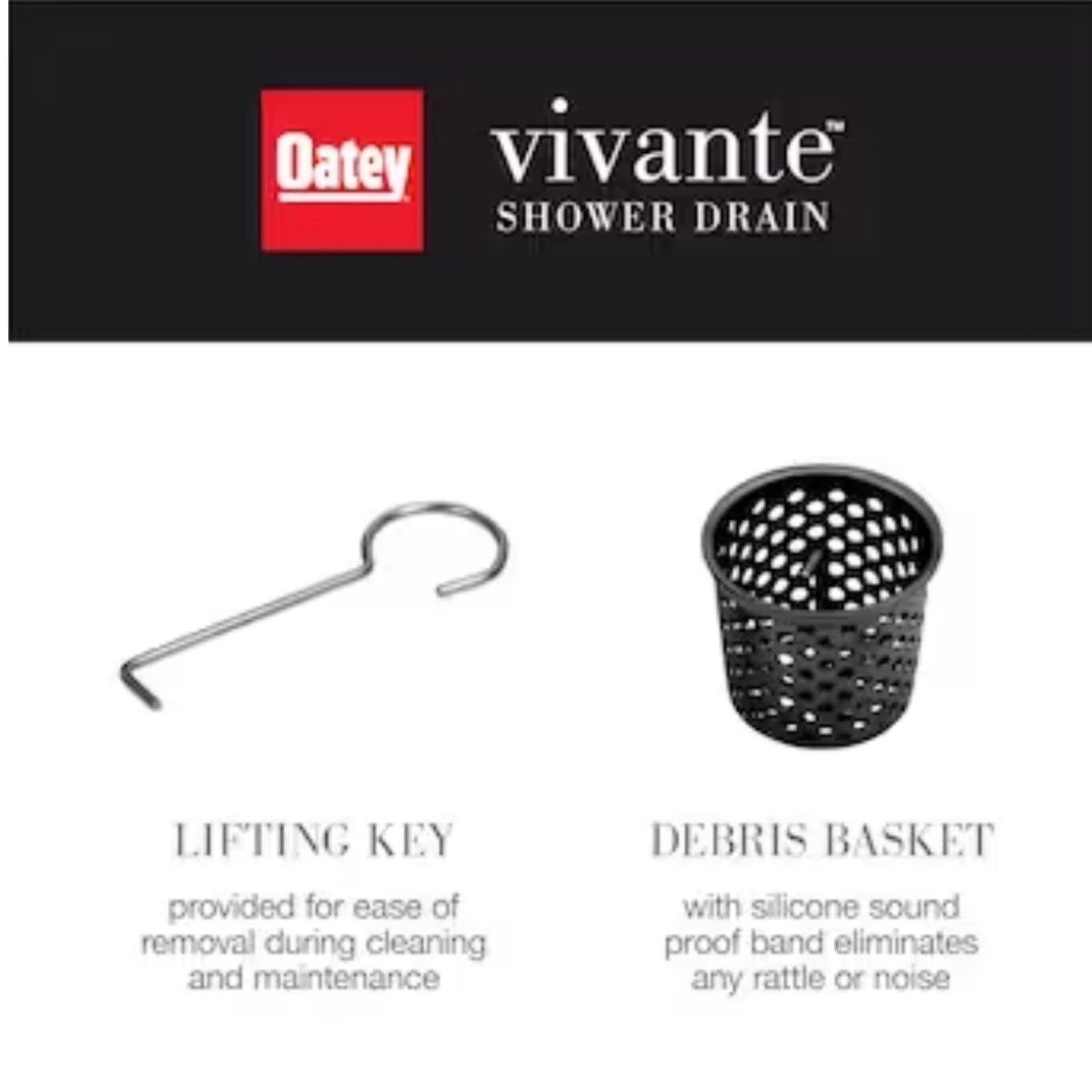 Linear Shower Drain with Square Pattern by Oatey - Thumbnail 4