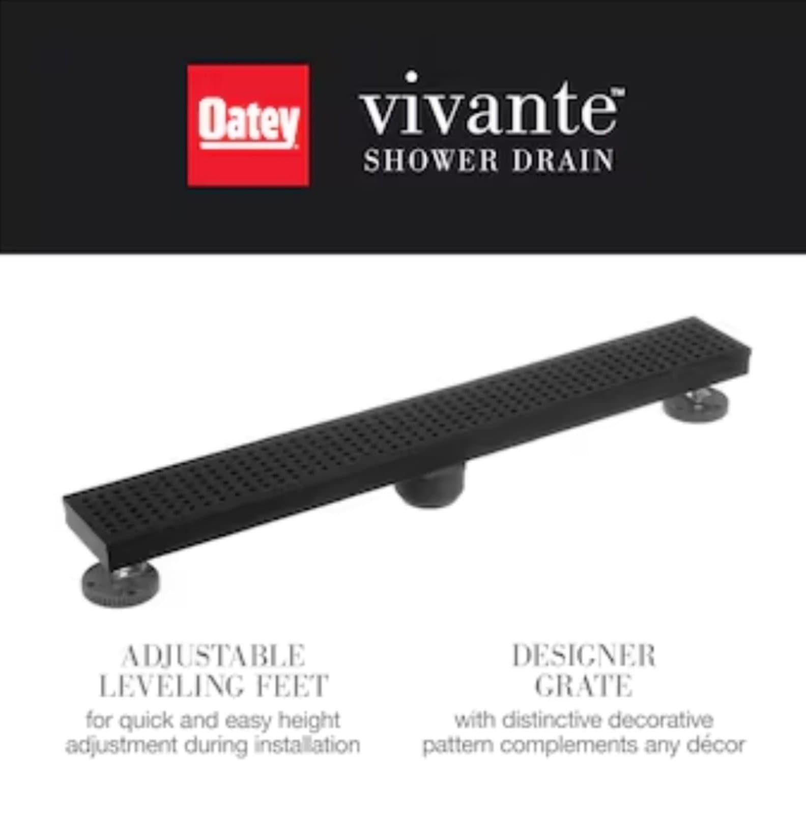 Linear Shower Drain with Square Pattern by Oatey - Thumbnail 3