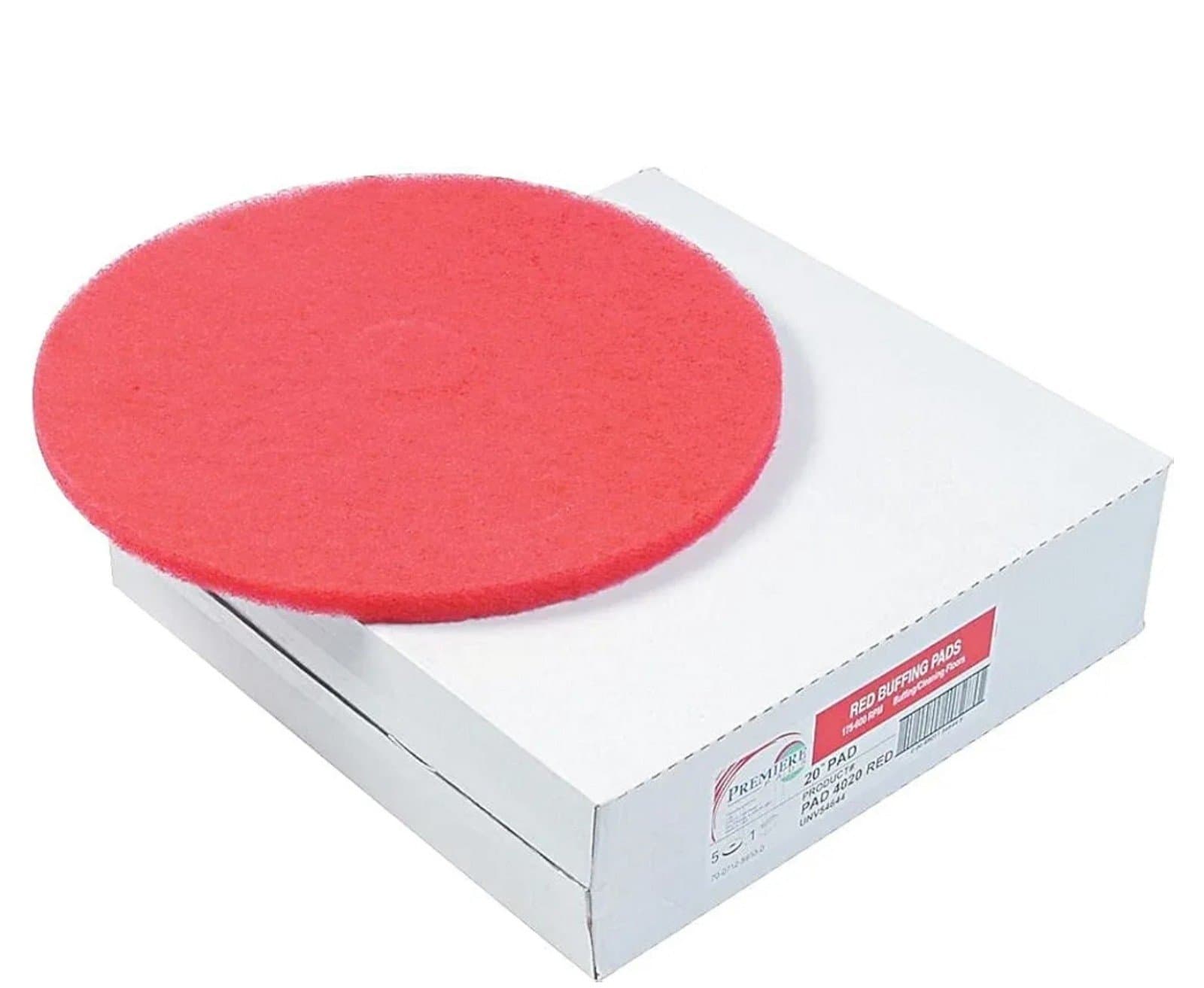 Buffing Floor Pads, 17 In. Dia, Red, (5-carton) - Thumbnail 2