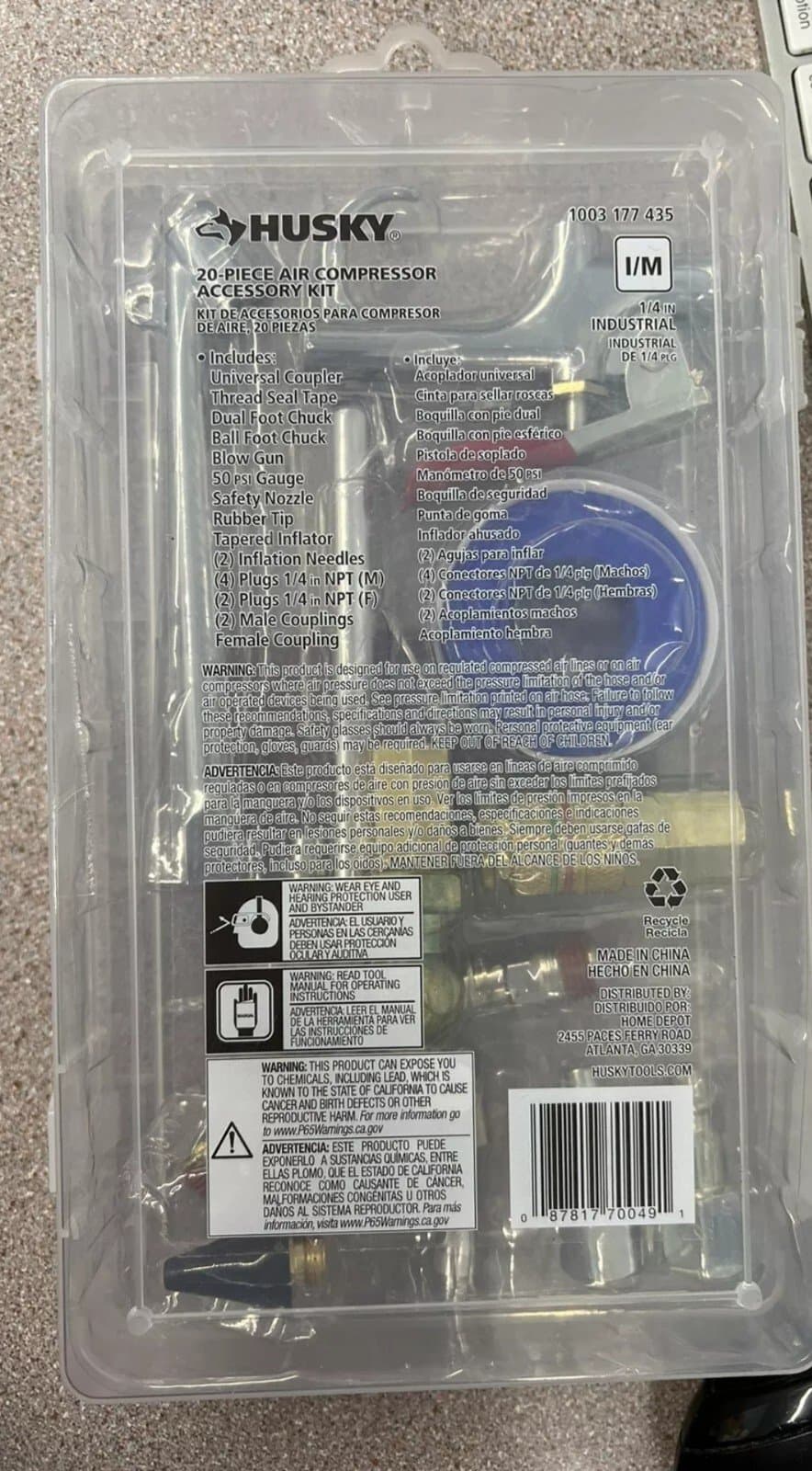 Husky Air Compressor Accessory Kit - Thumbnail 5