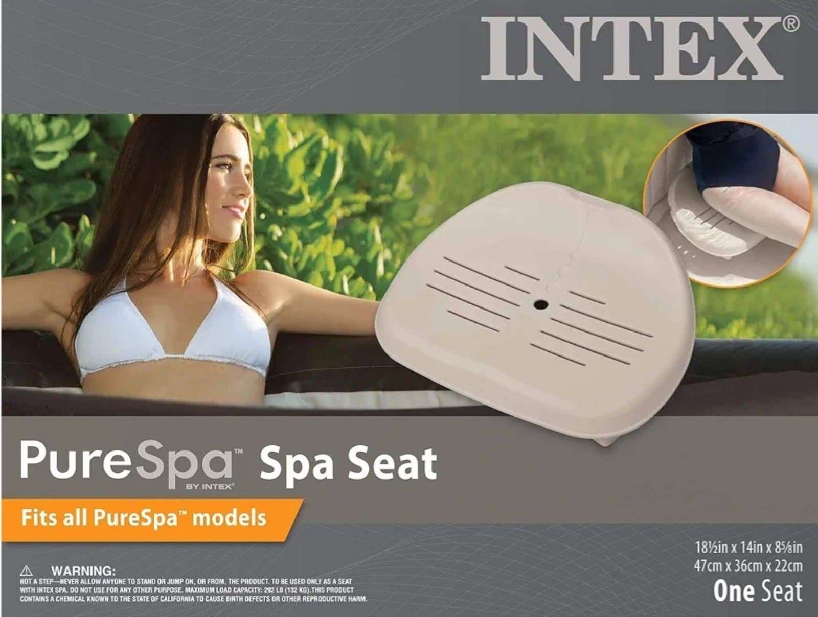 Intex Removable Seat For Inflatable Pure Spa Hot Tub - Thumbnail 5