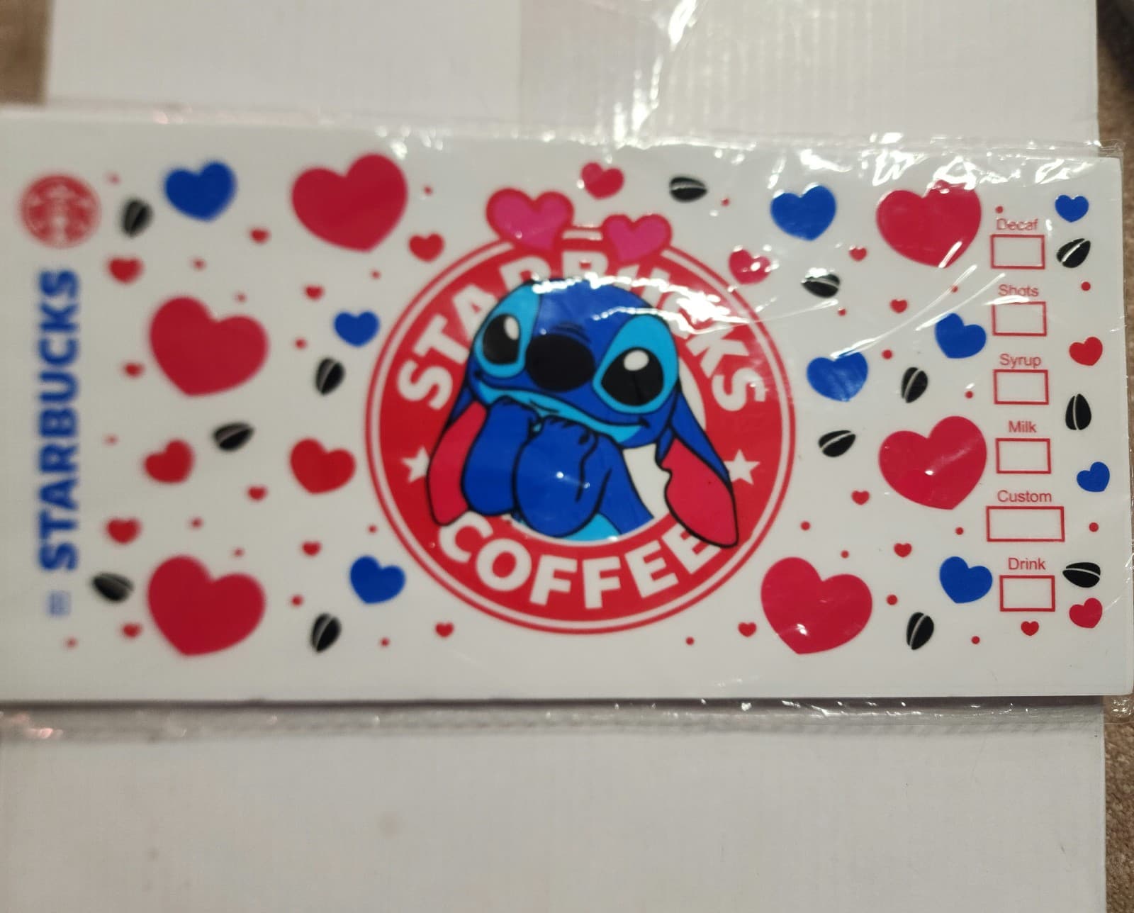Stitch Starbucks Cup Decals 10ct - Image 1