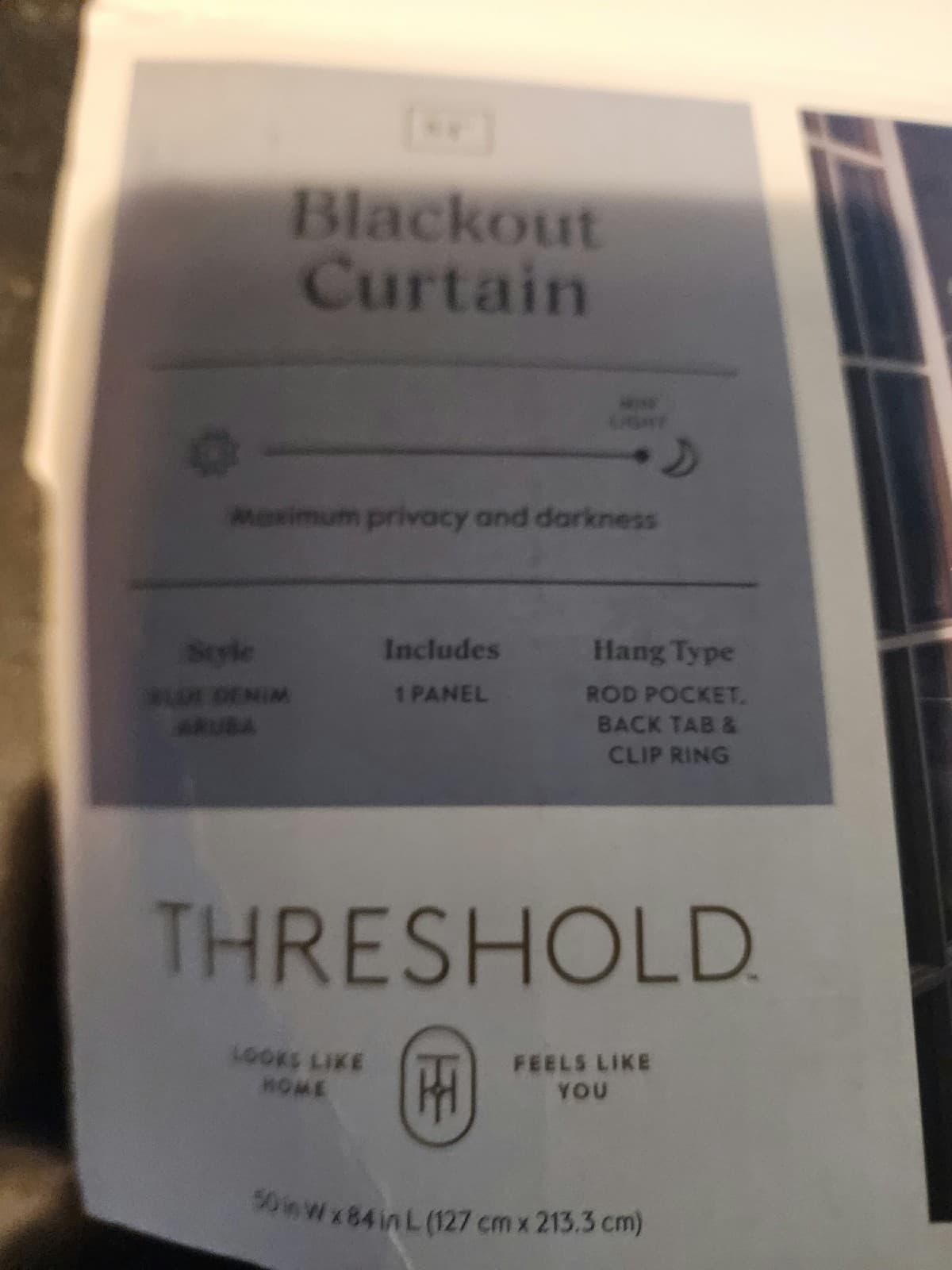 Blackout Window Curtain Panel - Threshold 50" x 84" - Thumbnail 7