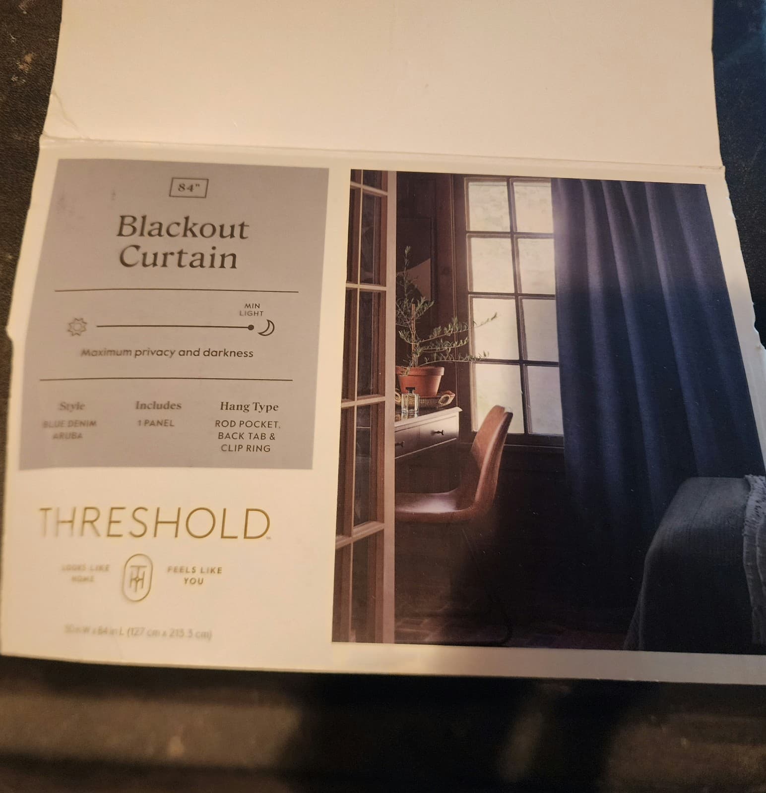 Blackout Window Curtain Panel - Threshold 50" x 84" - Thumbnail 6