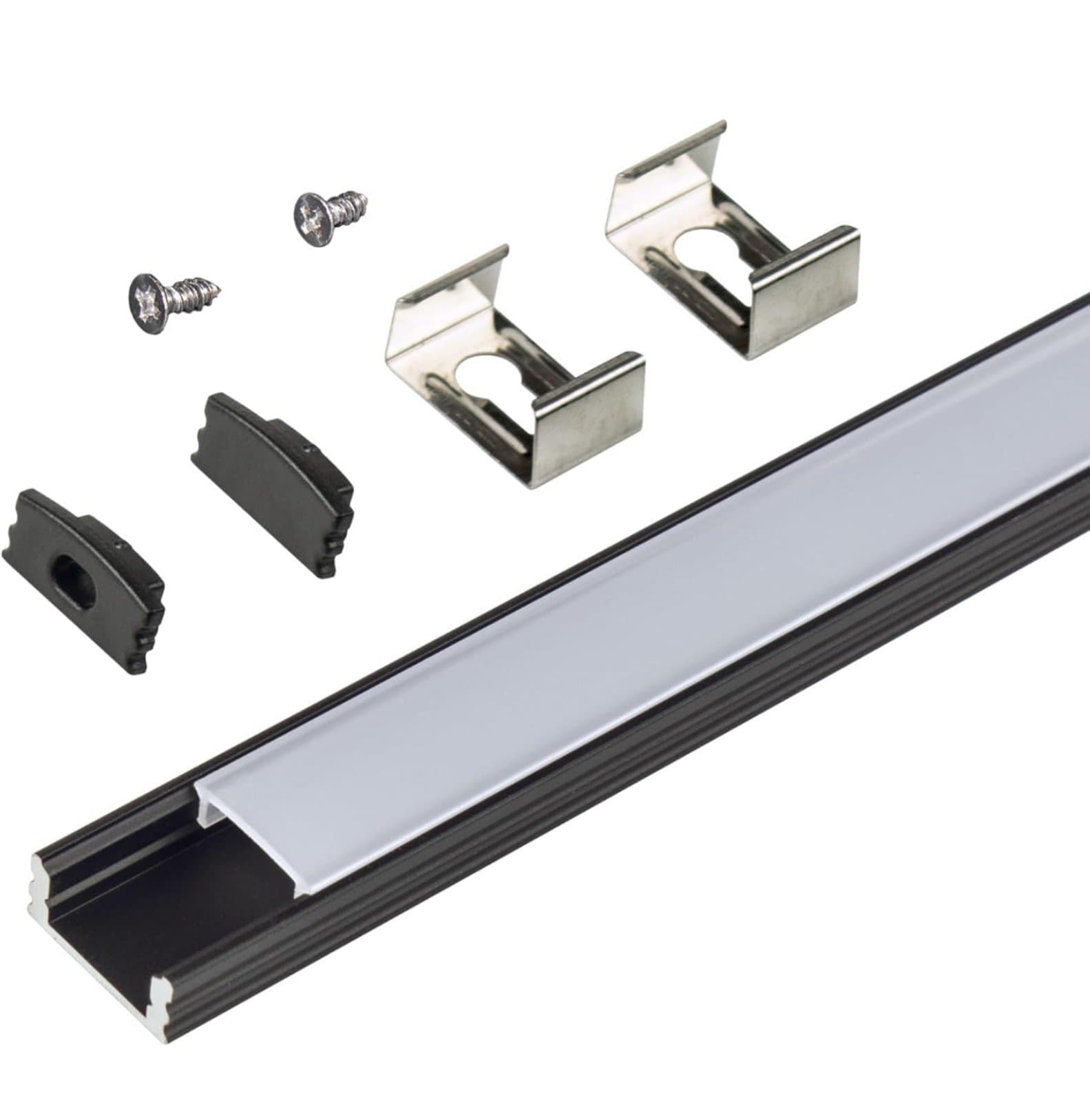 Armacost Lighting Surface Mount LED Tape Light Mounting Channel 5-Pack - Black, - Image 1