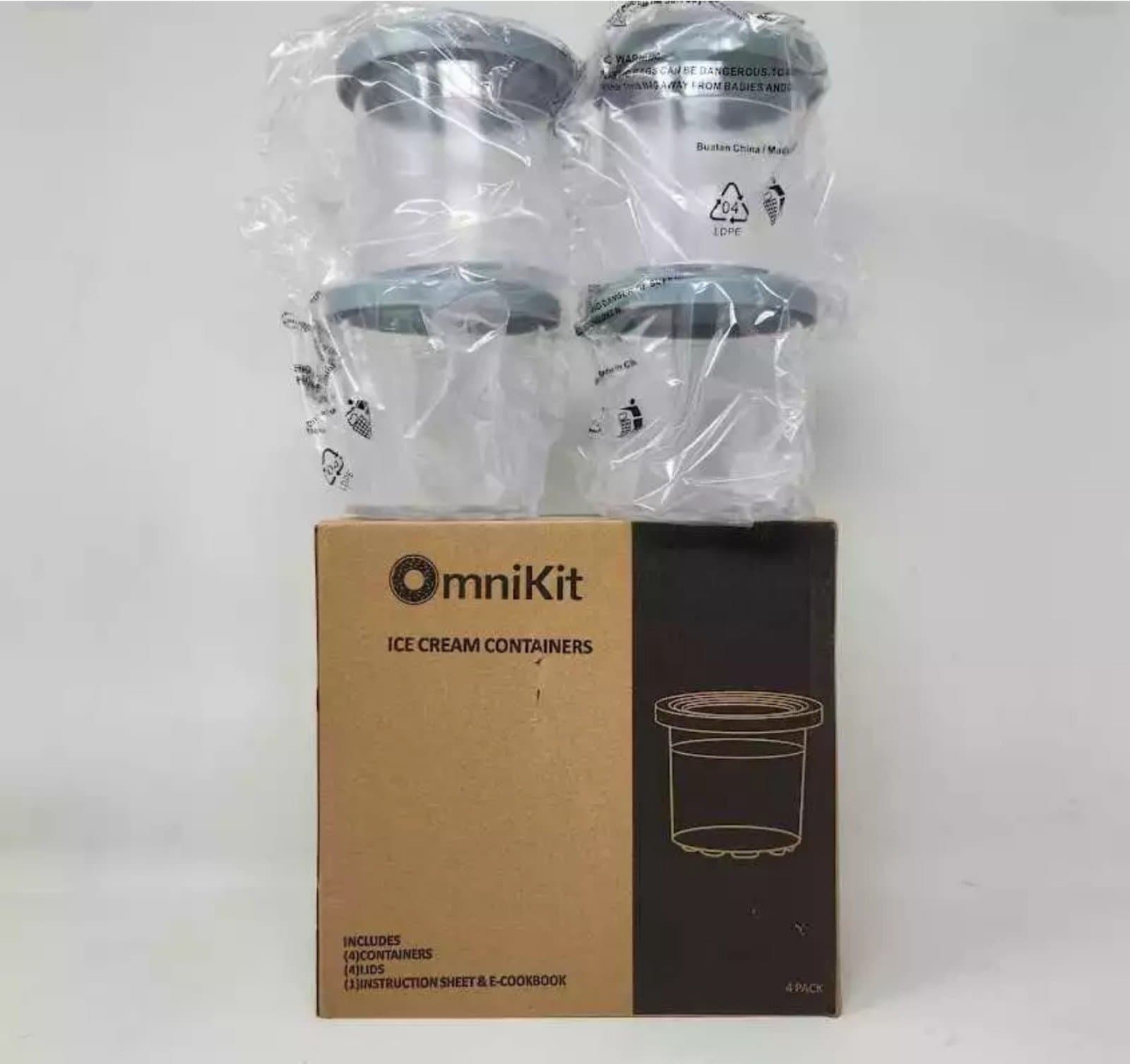 OmniKit 4 pack ice cream freezer containers for ice cream maker - Image 1