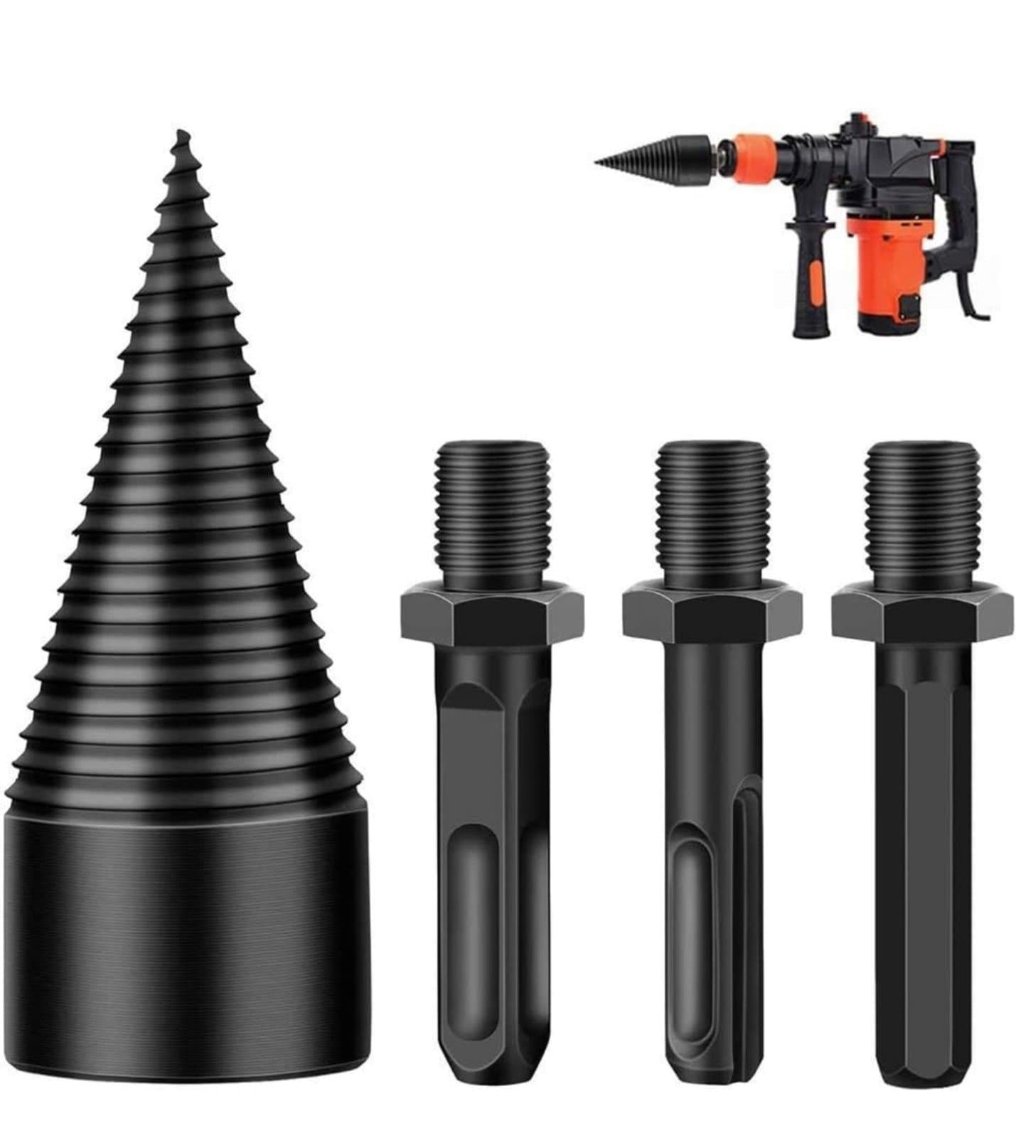 Wood Drill Cone Bit, Hard Wood Chopping Tool 4pc - Image 1