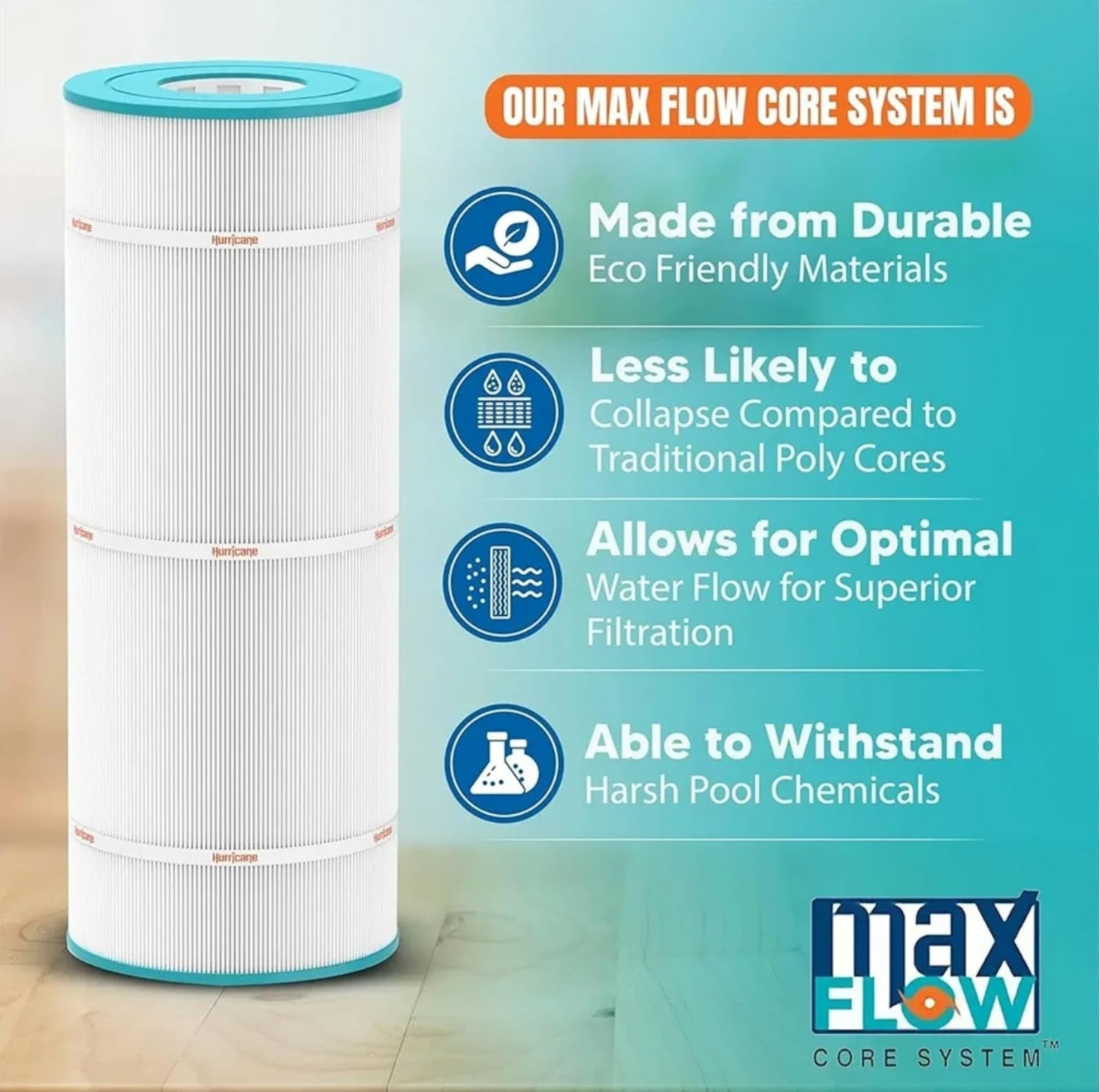 Hurricane Filters HF9410-01 Advanced Pool Filter Cartridge - Thumbnail 4