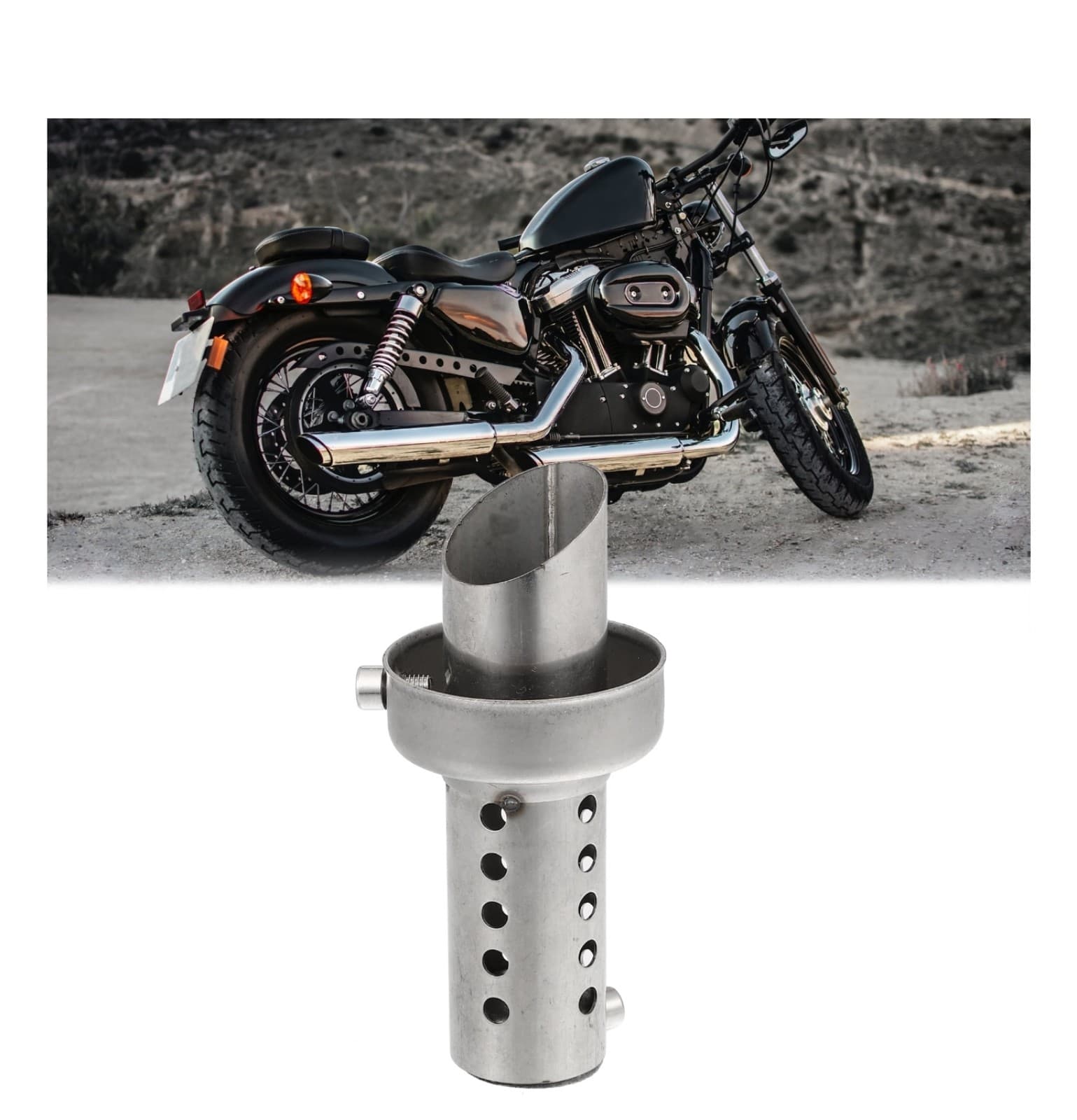 Hexagonal Universal Motorbike Exhaust Pipe Baffle Muffler - Thumbnail 2